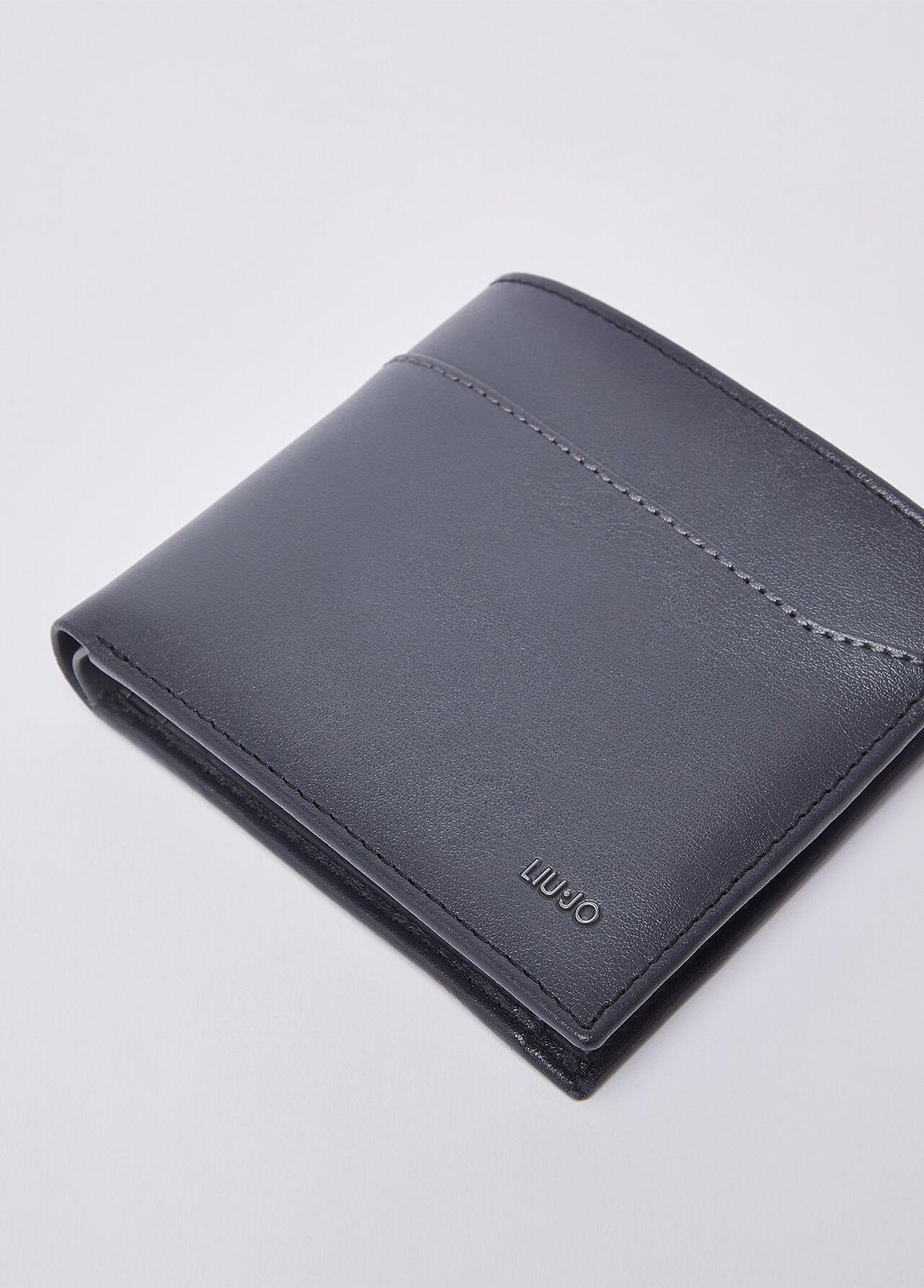 Portafoglio piccolo in pelle carbon QA6249P0424 90002 LIU-JO 