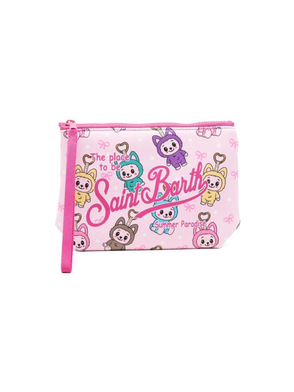Pochette Aline MC2 saint Barth rosa con stampa Labubu ALIN001 00756L MC2 SAINT BARTH 