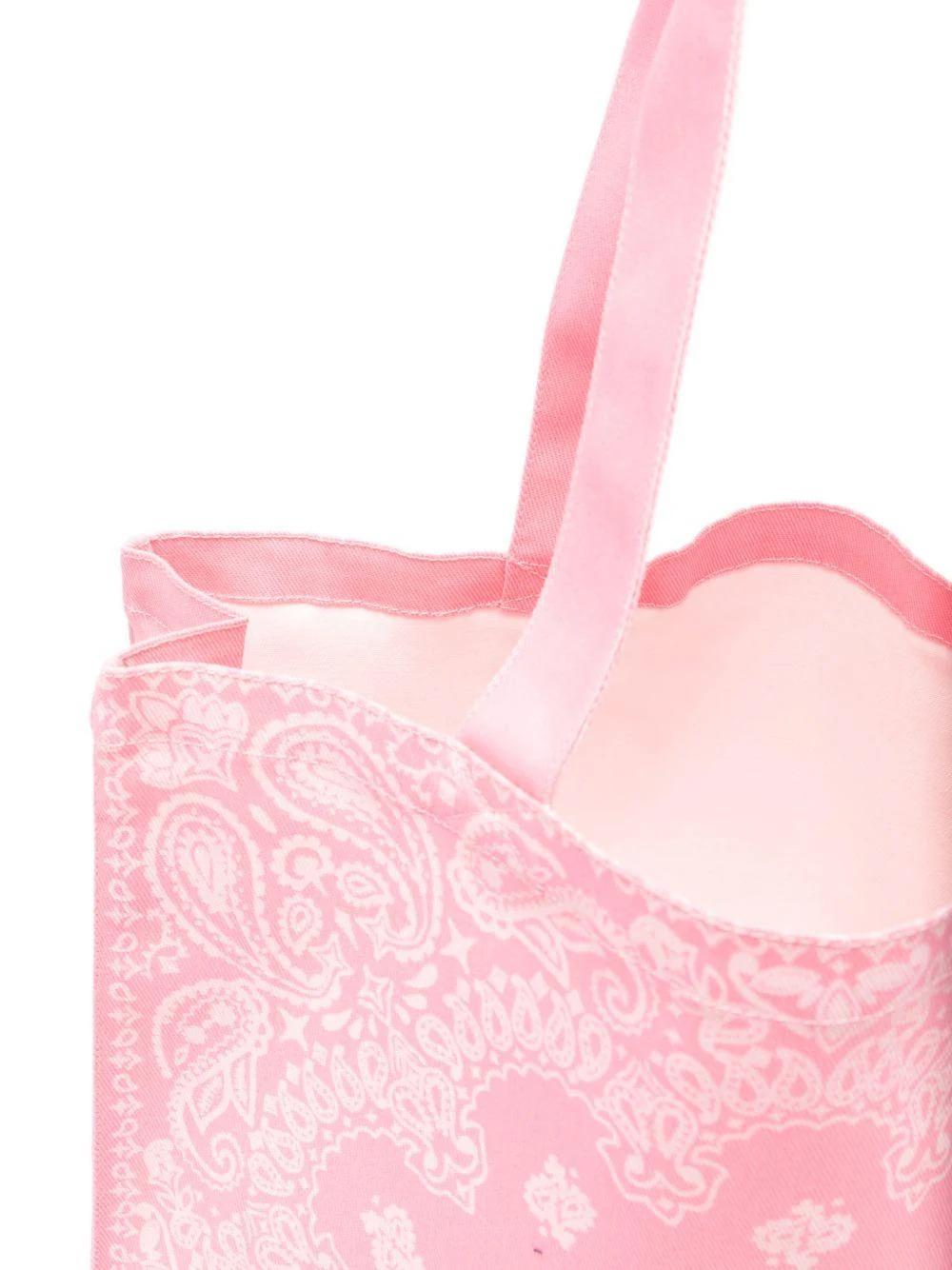 Borsa Essential in tessuto denim con stampa bandana e logo a contrasto EBAGN006 09194L MC2 SAINT BARTH 