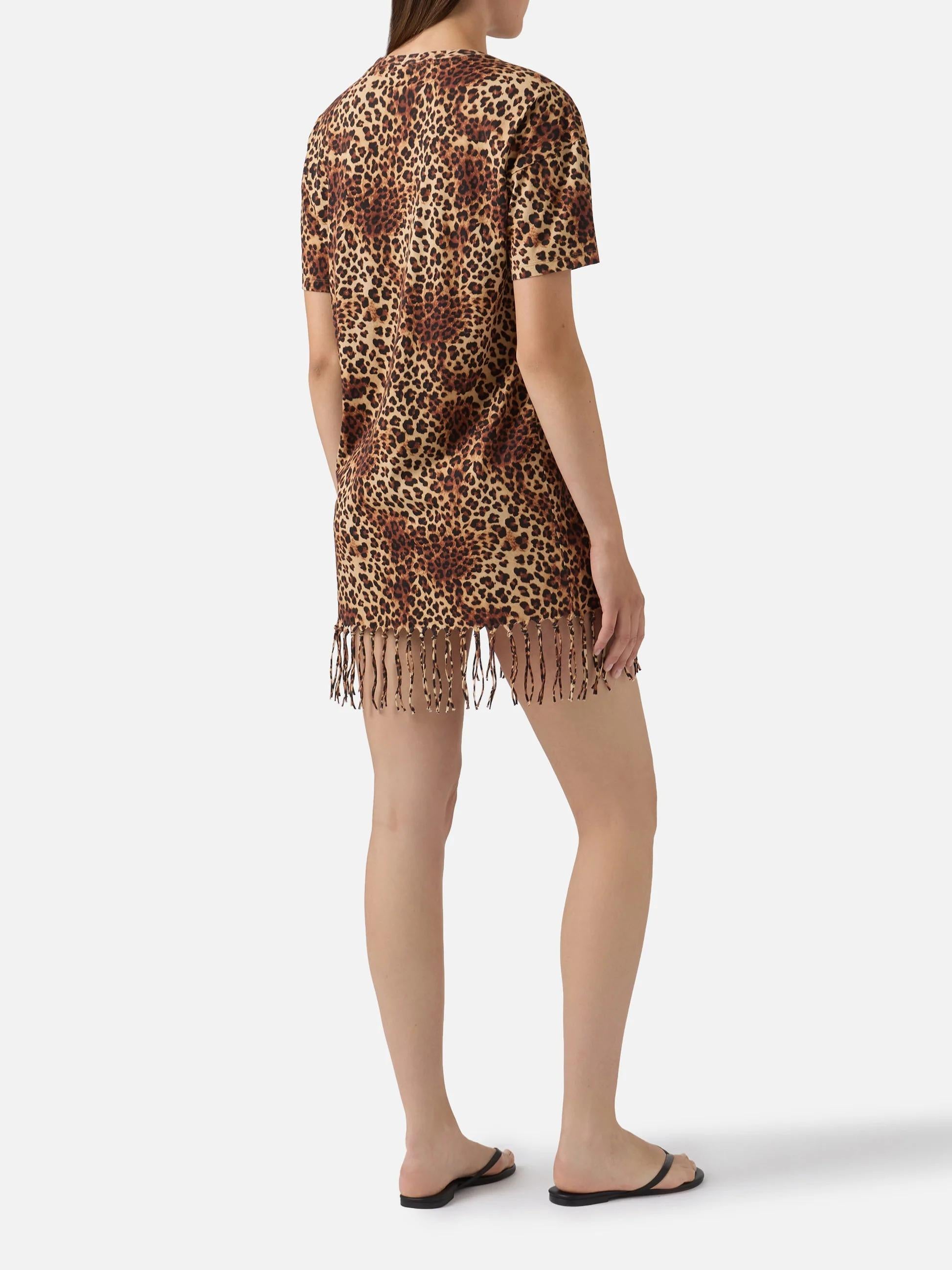 Abito midi Sereia con stampa leopardata all-over SRI0001 00190L MC2 SAINT BARTH 