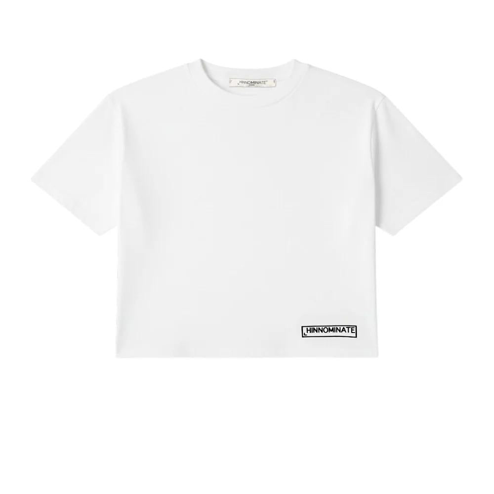 Hinnominate T-shirt Cropped Bianca Con Logo Per Bambina 3646MY00326 3646MY00326 WHITE HINNOMINATE 