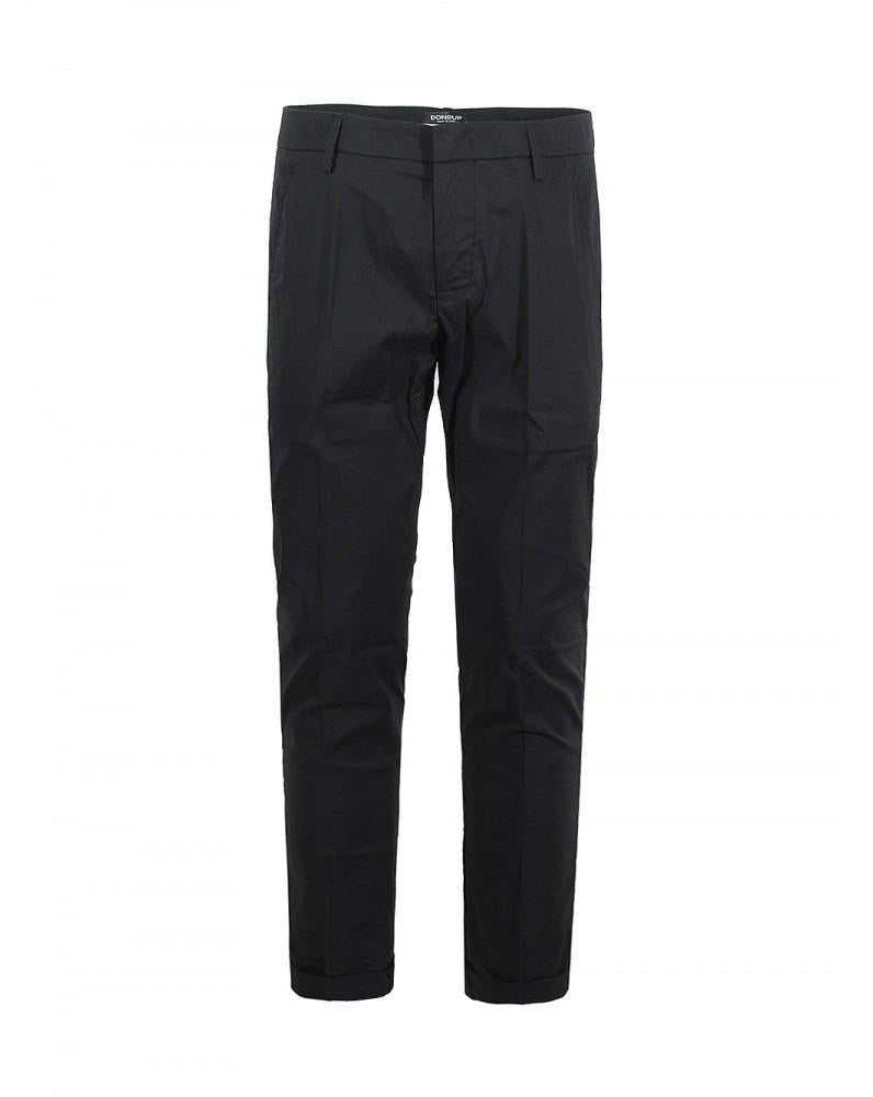 Pantaloni Gaubert slim in popeline cotone e nylon NERO UP235-PS0020U-002 999 DONDUP 