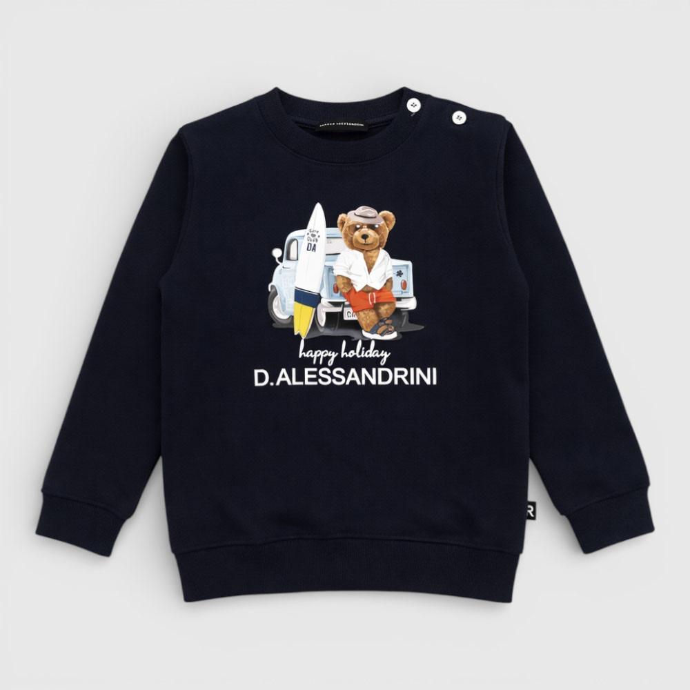 Felpa Daniele Alessandrini Kids colore Blu navy 1295F00321 NAVY DANIELE ALESSANDRINI 