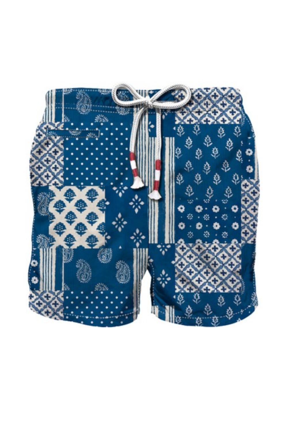 Costume mare Caprese Patch Indigo 61 con stampa fiori CAP0001 00071H MC2 SAINT BARTH 