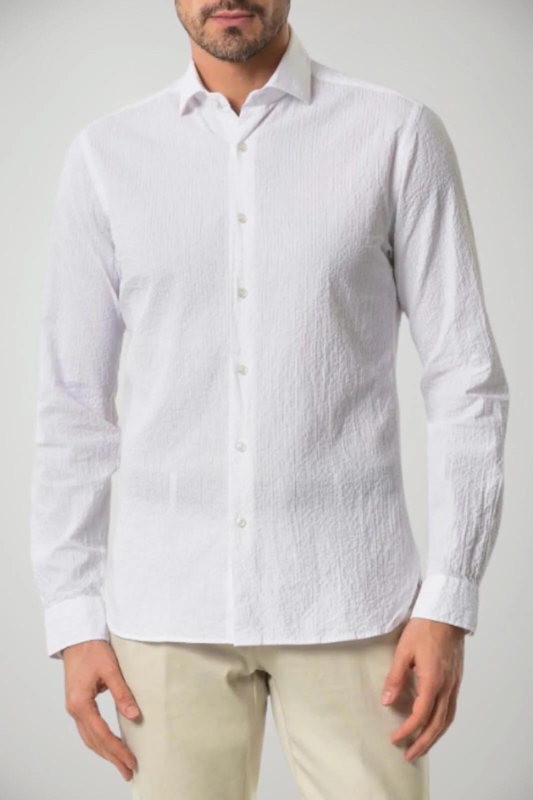 Xacus Camicia Uomo Active in seersucker tecnico 422619-21616 001 XACUS 