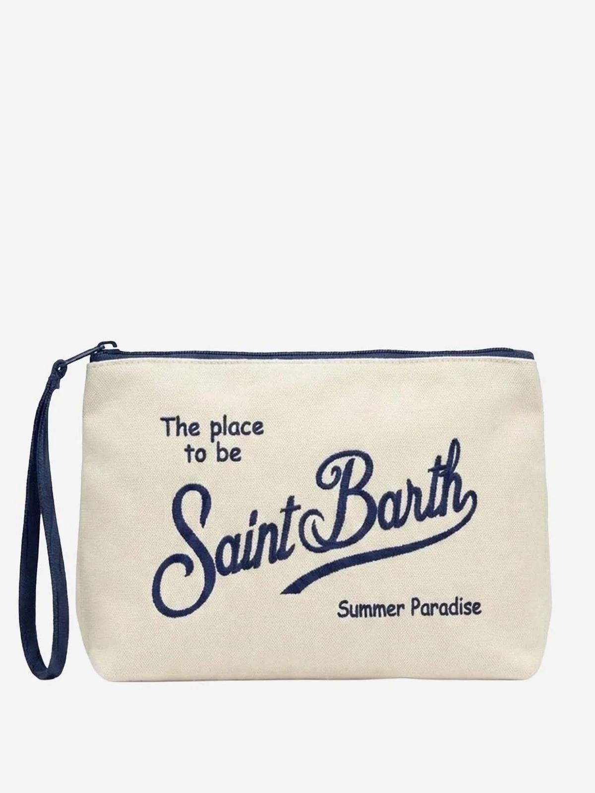 Aline Pochette in canvas bianca ALI0047 00196L MC2 SAINT BARTH 