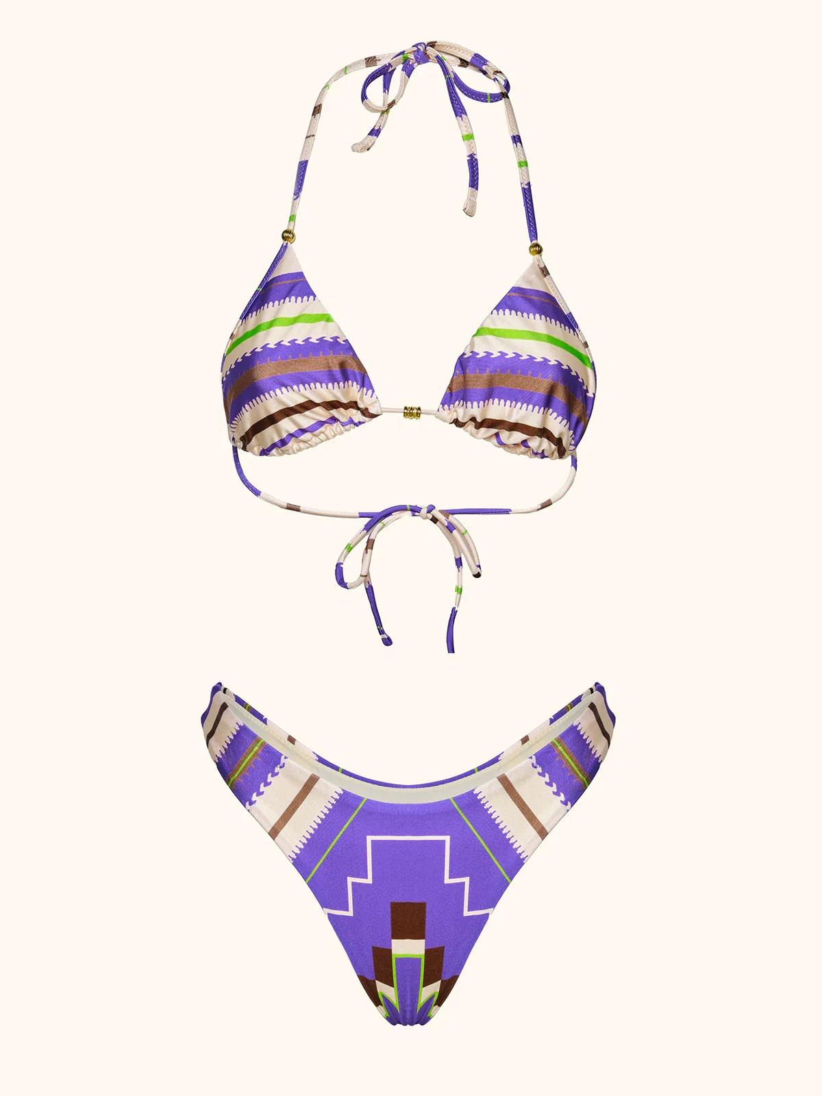 Bikini Donna Me fui Triangolo con Slip Americano fisso Fantasia SW0510-X35 MF26-SW0510 X35 ME FUI 