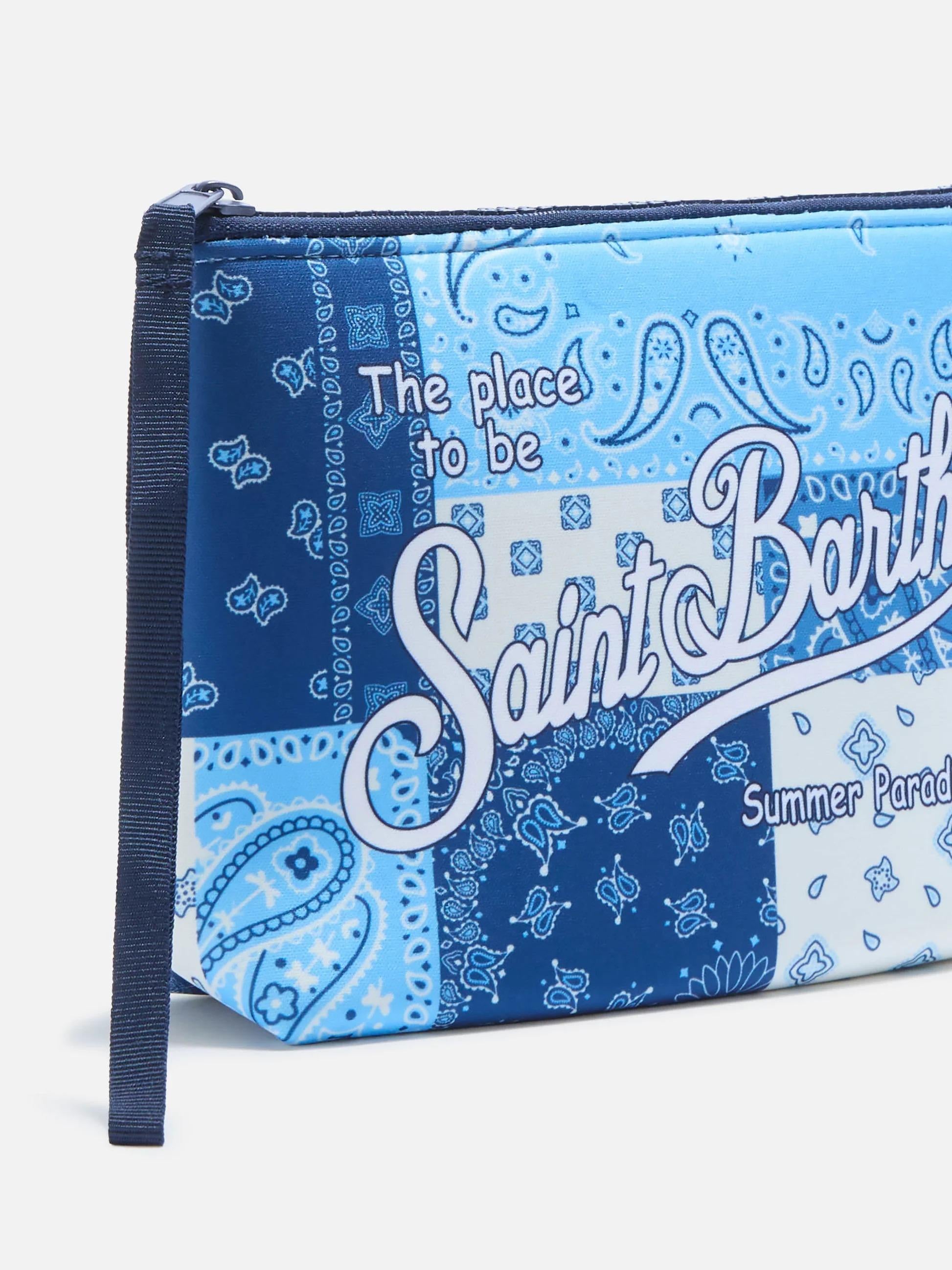 Pochette Aline in scuba con stampa Foulard Patch ALIN001 02214L MC2 SAINT BARTH 