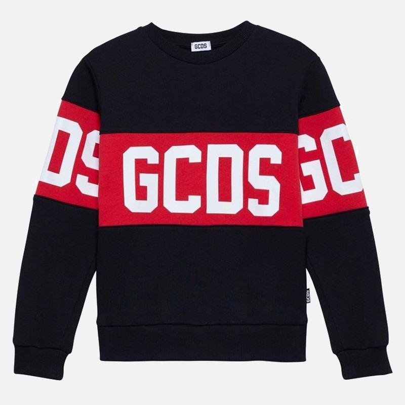 Felpa bambino GCDS kids nera in cotone Z0UKQE584F004* 999R GCDS 