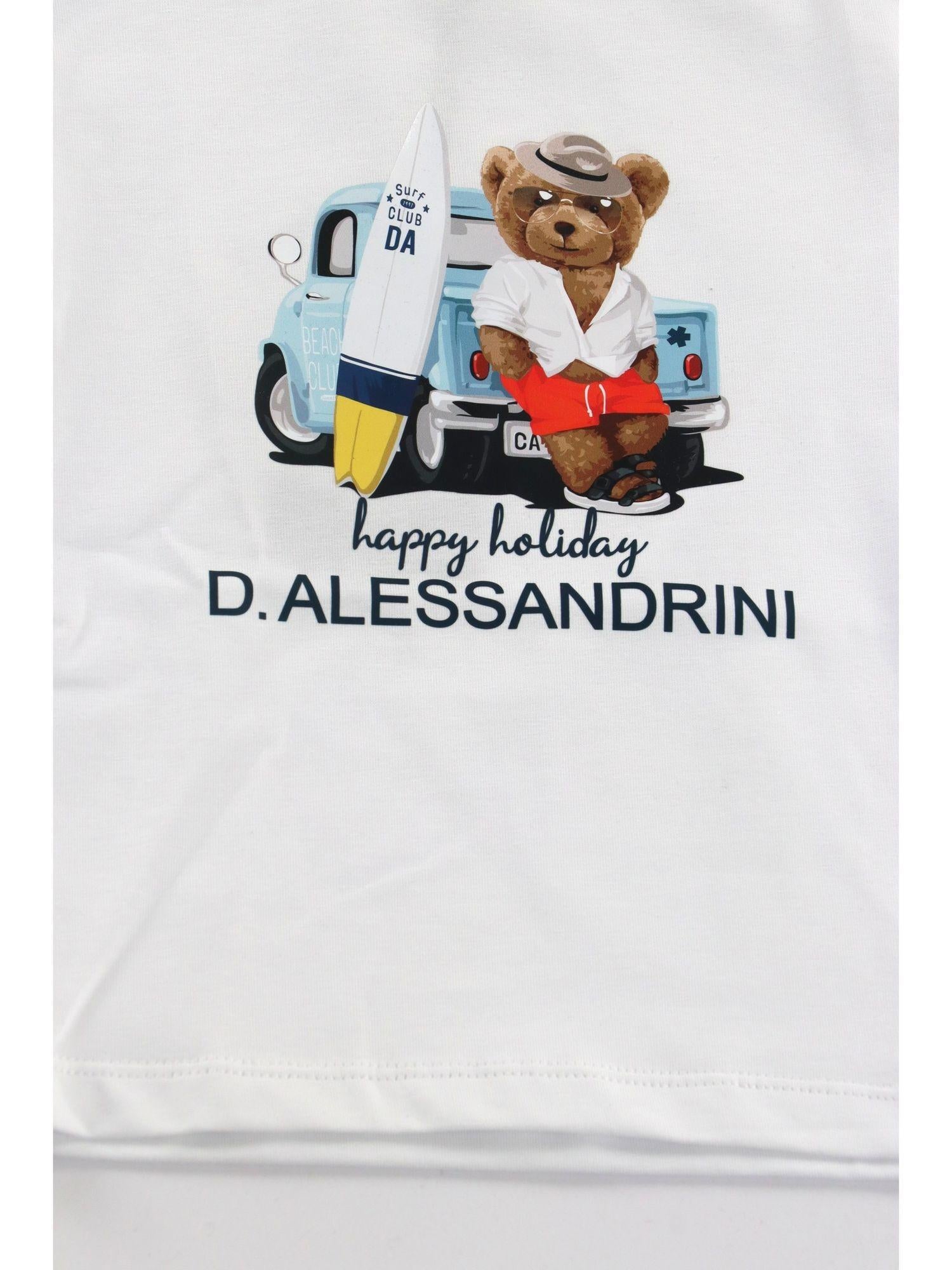 T-shirt Daniele Alessandrini 1296M00328 da bambino bianca 1296M00328 WHITE DANIELE ALESSANDRINI 