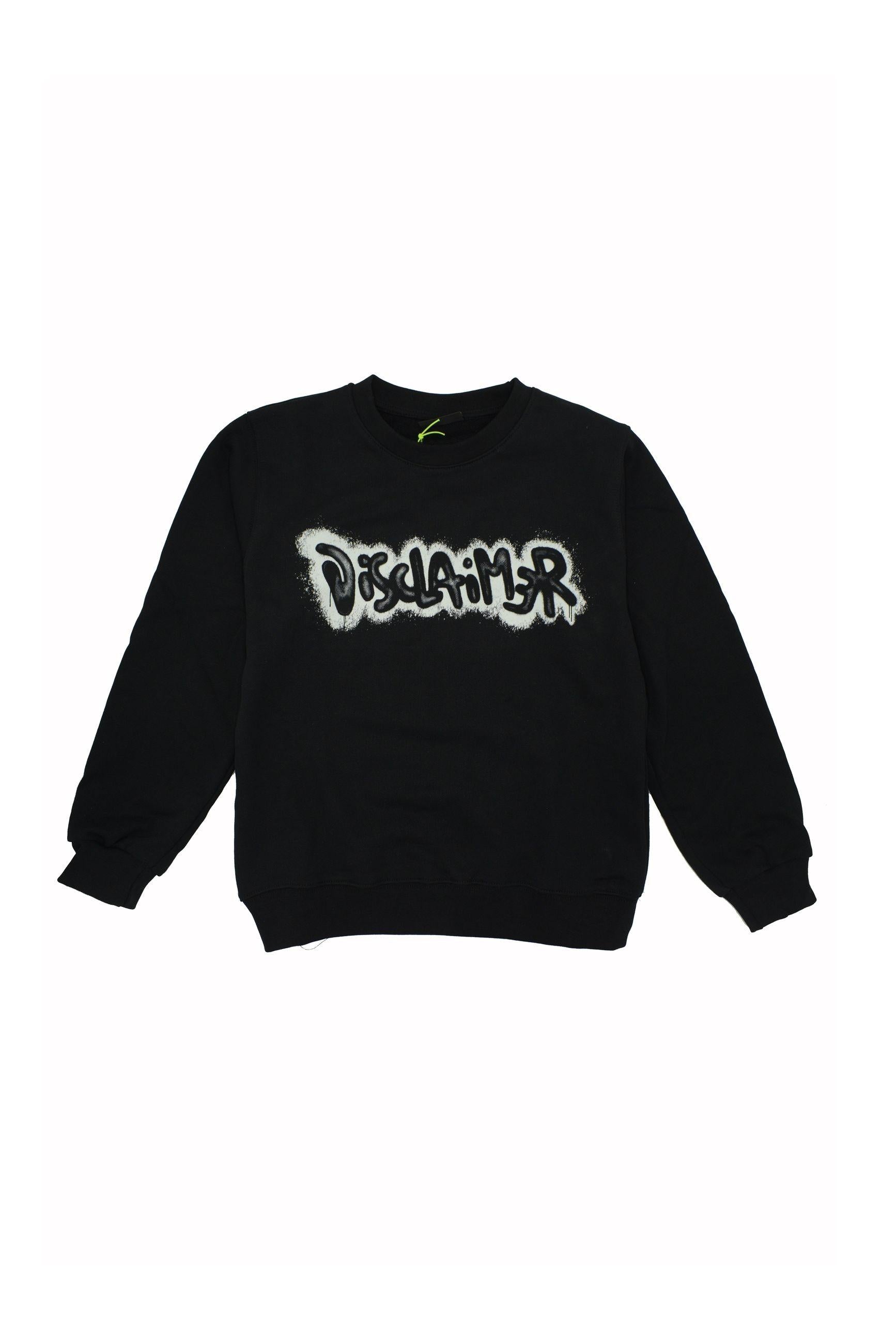 Felpa bambino disclaimer girocollo 25IDK58617 NERO DISCLAIMER 