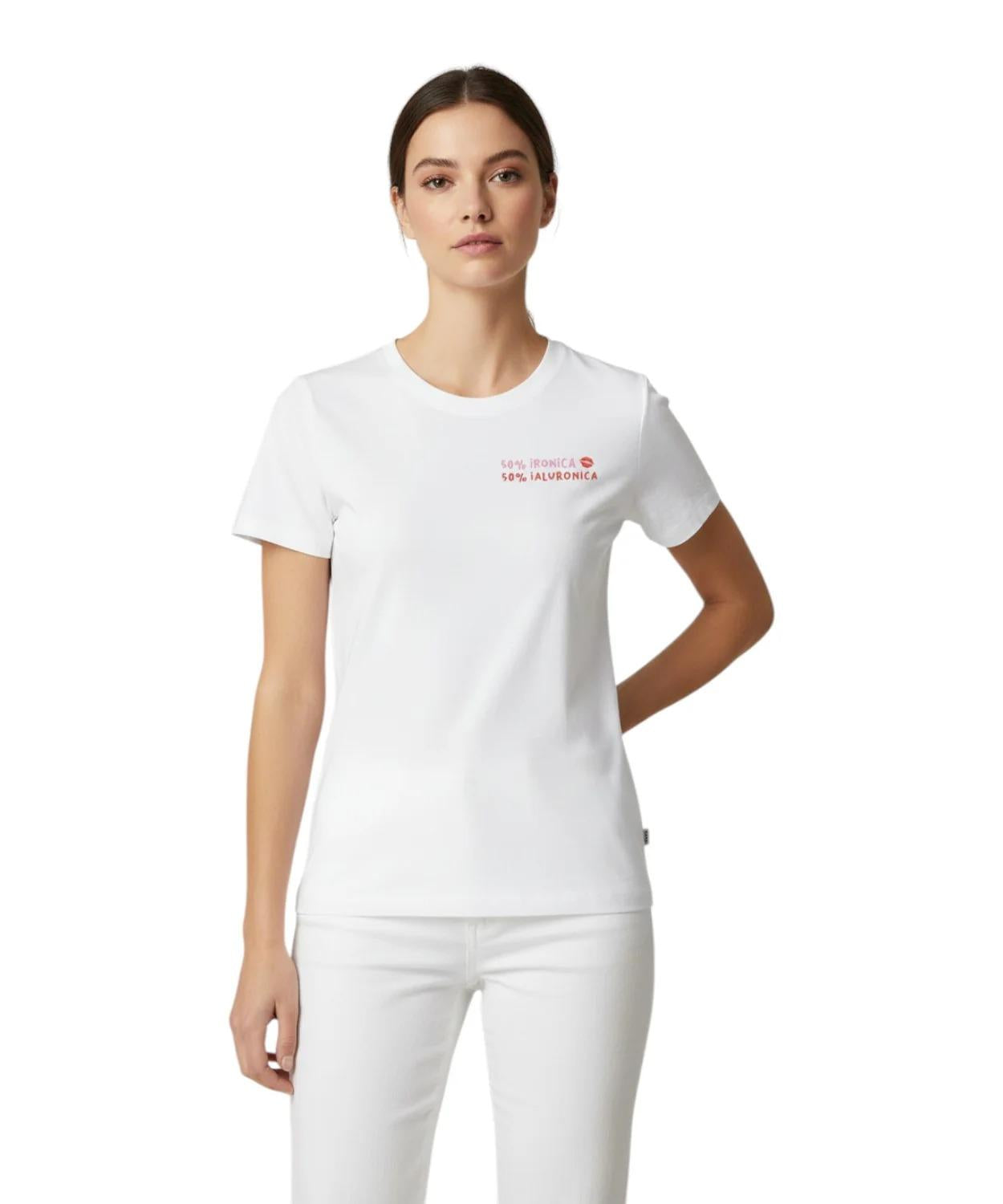MC2 SAINT BARTH T-shirt Emilie MC2 Saint Barth con Ricamo Ironica Ianurolica EMI0001 09761L MC2 SAINT BARTH 