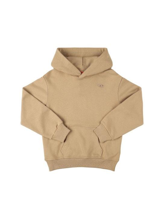 Felpa cappuccio diesel bambino smacsh00dmegovald over beige J02275-0GYCJ K726 DIESEL 