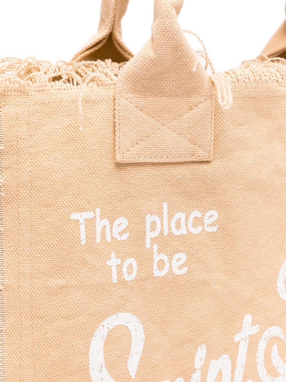 Borsa Vanity MC2 Saint Barth beige con stampa del logo sul davanti VANI001 00102L MC2 SAINT BARTH 