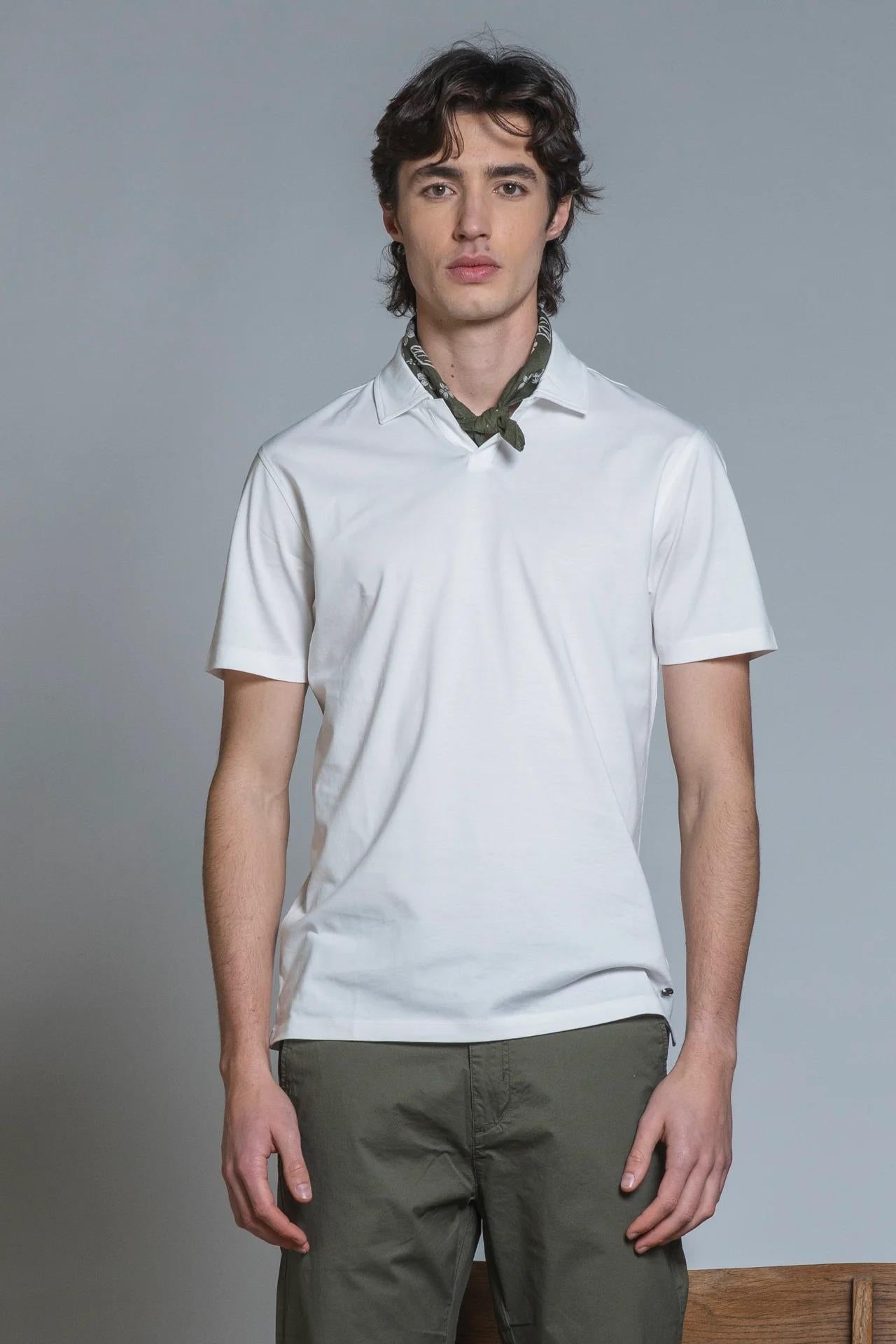JAMIE POLO SKIPPER MERCERIZED JERSEY WHITE IM26SSOM-JAMIE-JMC C24 IMPURE 