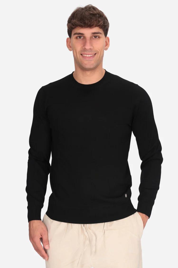 Liu-jo maglia girocollo merinos nera QXX068MA27P 22222 LIU-JO 