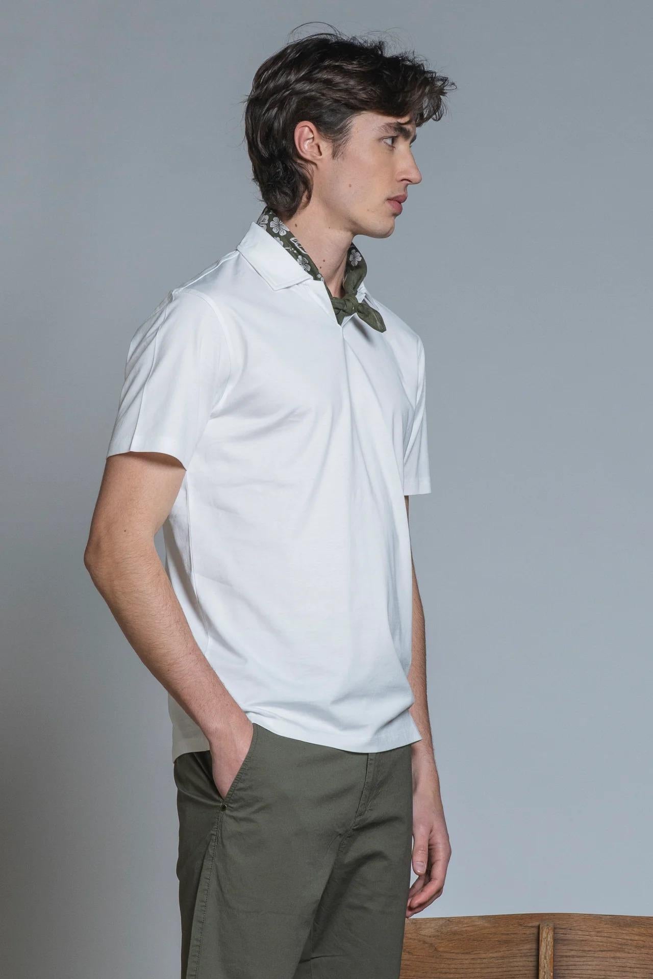 JAMIE POLO SKIPPER MERCERIZED JERSEY WHITE IM26SSOM-JAMIE-JMC C24 IMPURE 