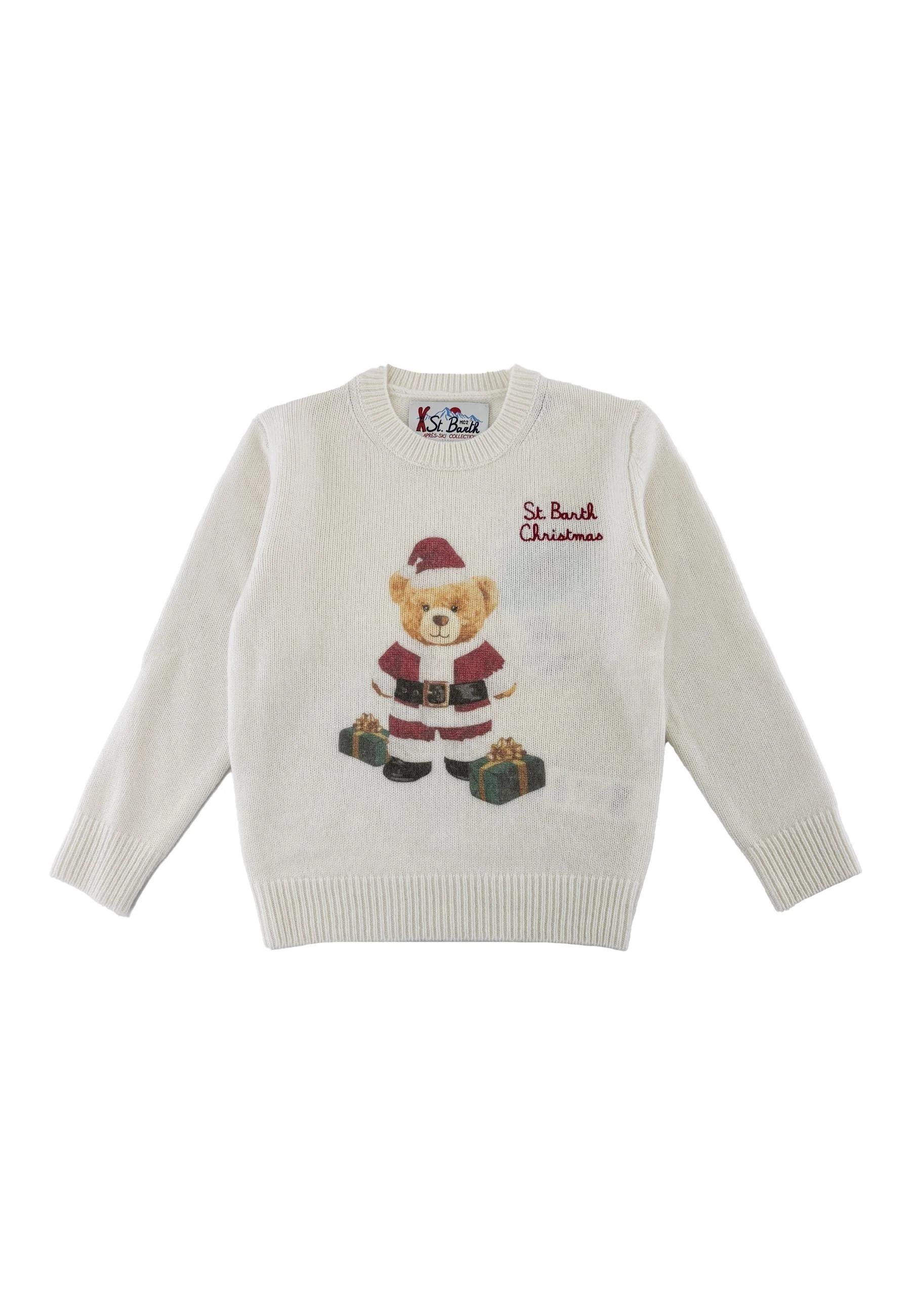 Mc2 saint barth Maglia Douglas Print Stampato A Girocollo Orso di Natale DOU0019 02502I MC2 SAINT BARTH 