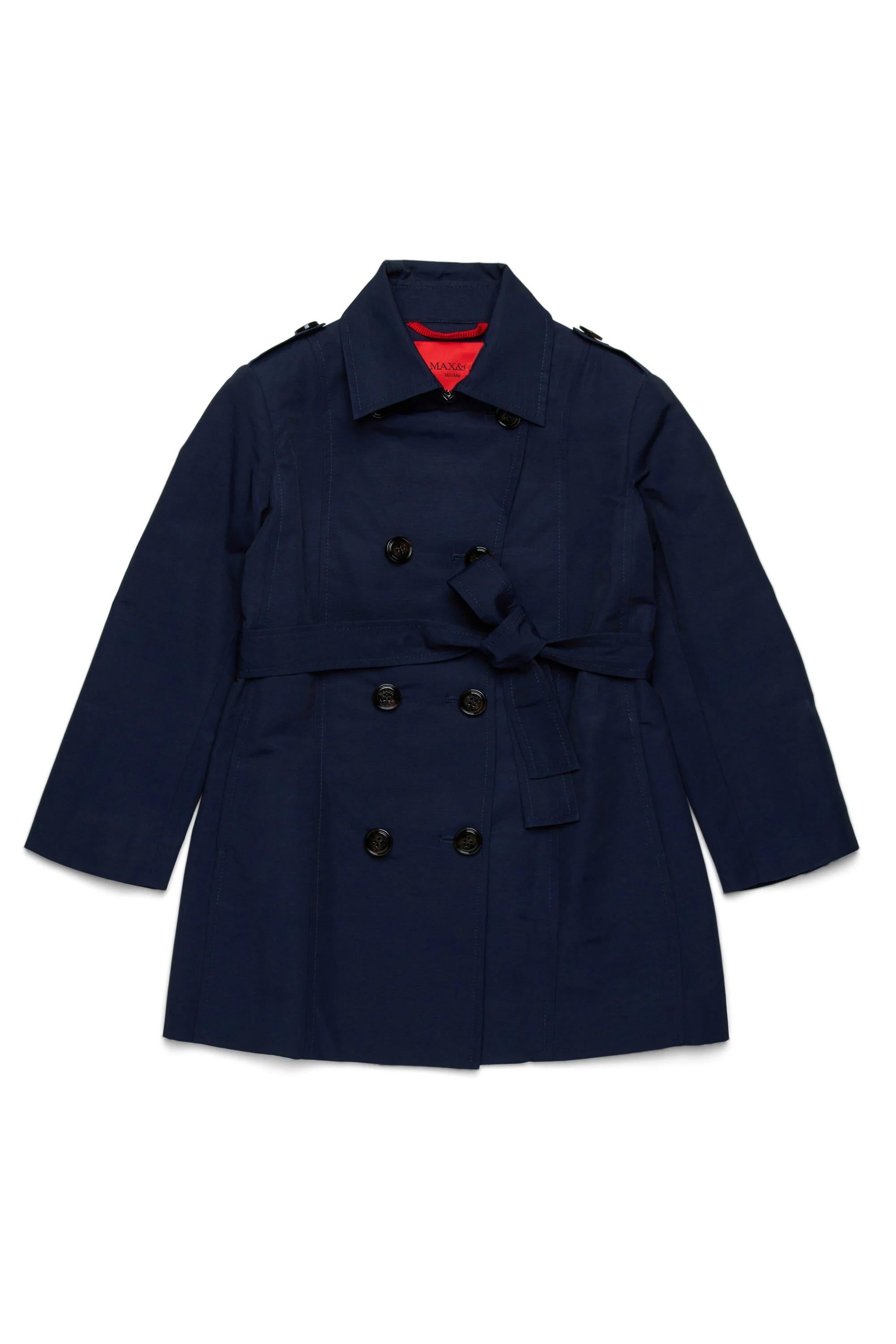MAX&Co.<BR/>Trench in cotone tecnico blu MX0011-MX003 MX851 MAX&CO KID 