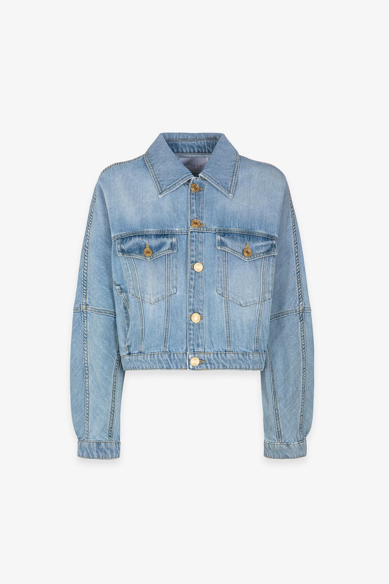 Giubbotto Trucker Crop In Denim  Blu - Gaëlle Paris GAABW09542-MTFI0002 BL01 GAELLE 