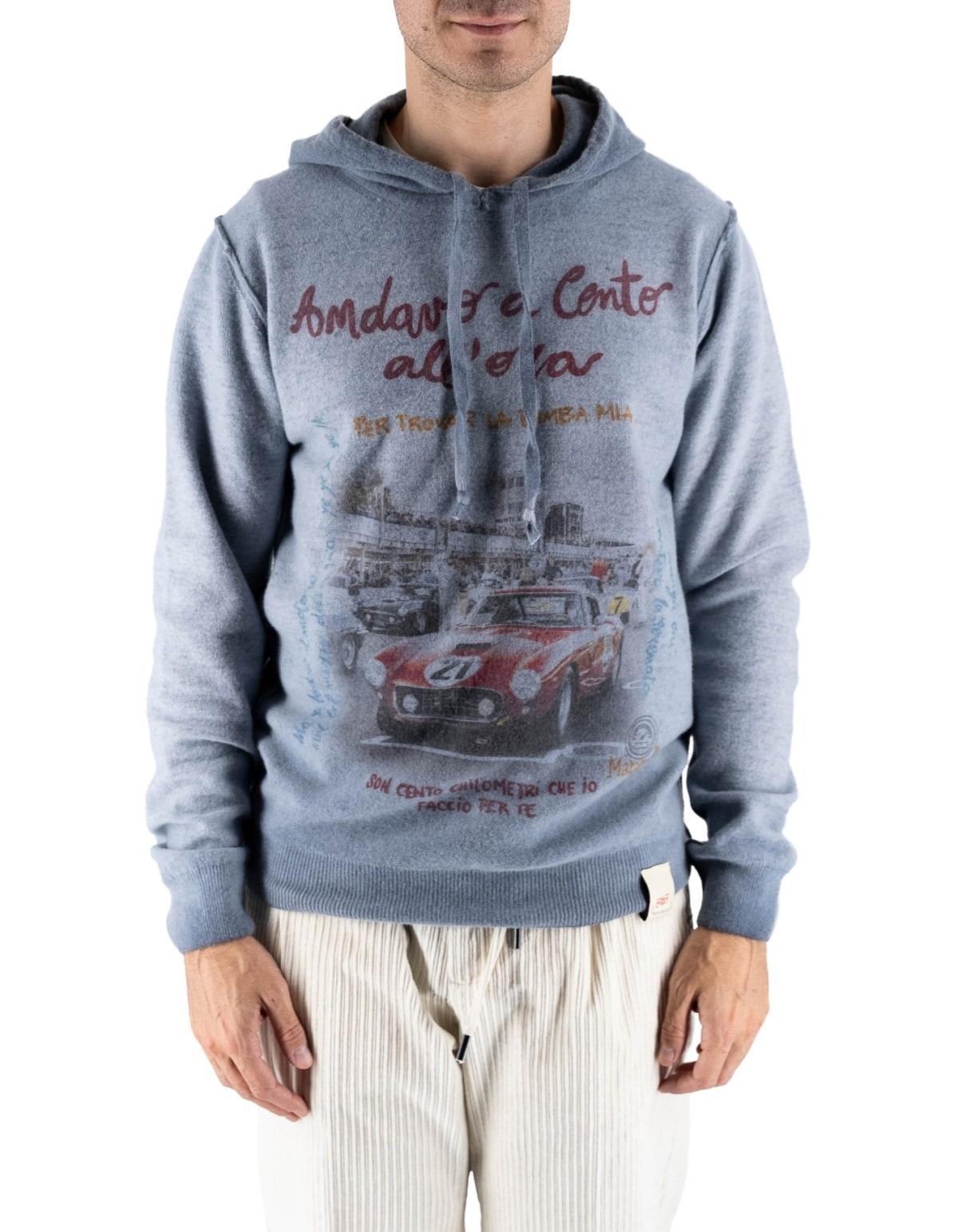 Bob Maglieria Con Cappuccio Stampata E Reversibile SALLY-PRINT72 ROYAL BOB 