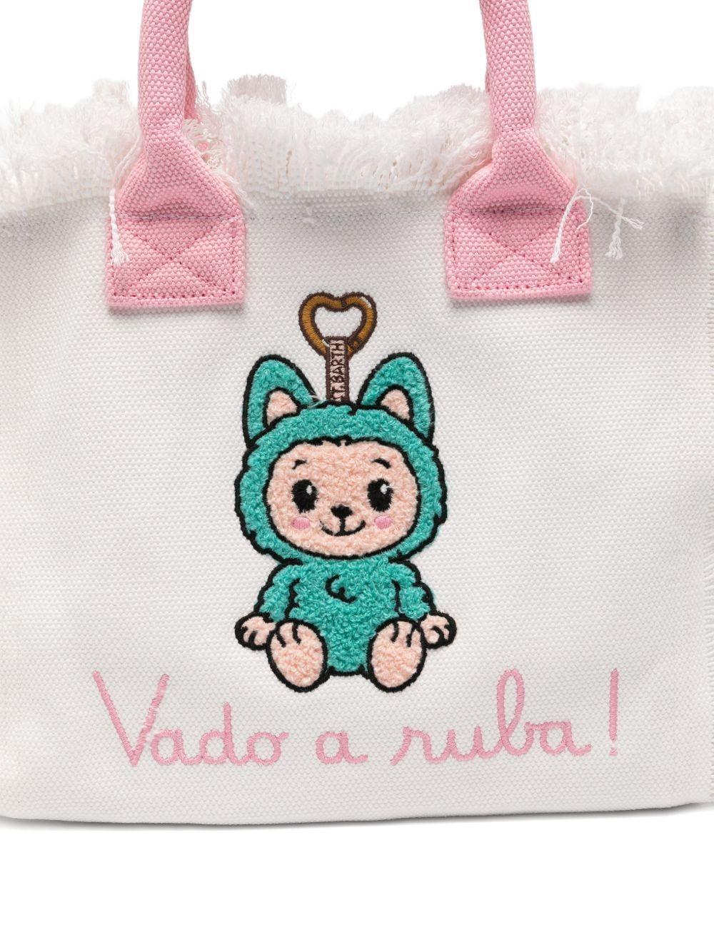 Borsa Colette MC2 Saint Barth bianca con ricamo Labubu COL0001 02634L MC2 SAINT BARTH 