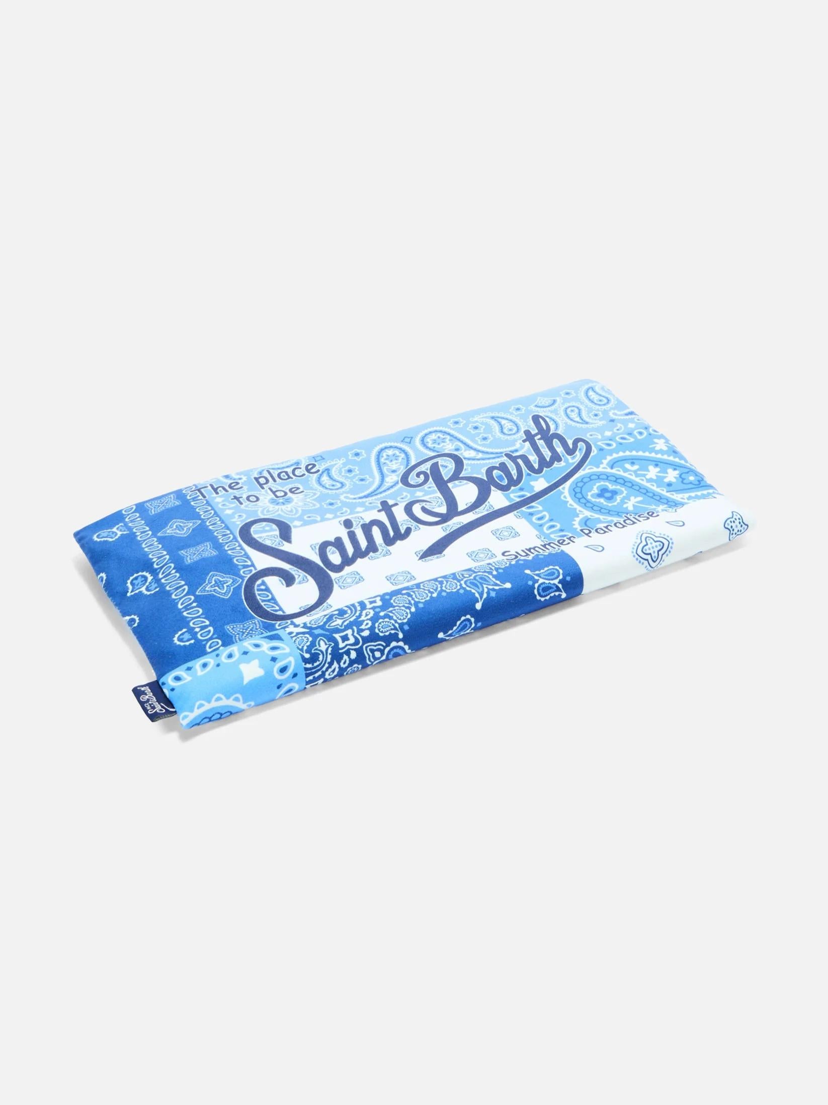 Telo mare Aidan con stampa foulard e logo AID0001 02214L MC2 SAINT BARTH 