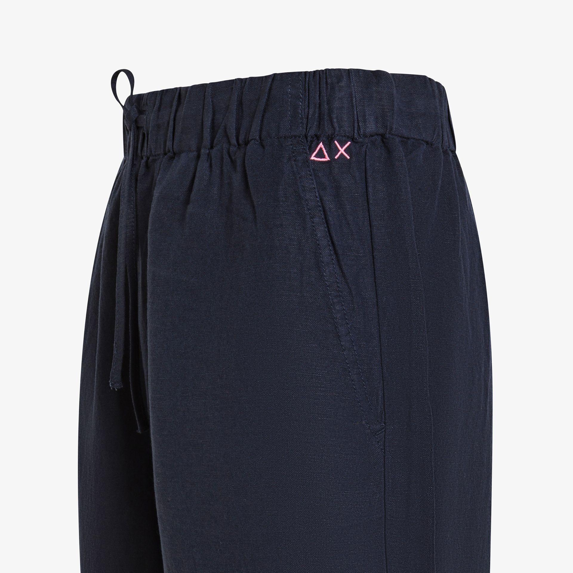 Pantaloni in misto lino blu navy S36242 07 SUN 68 