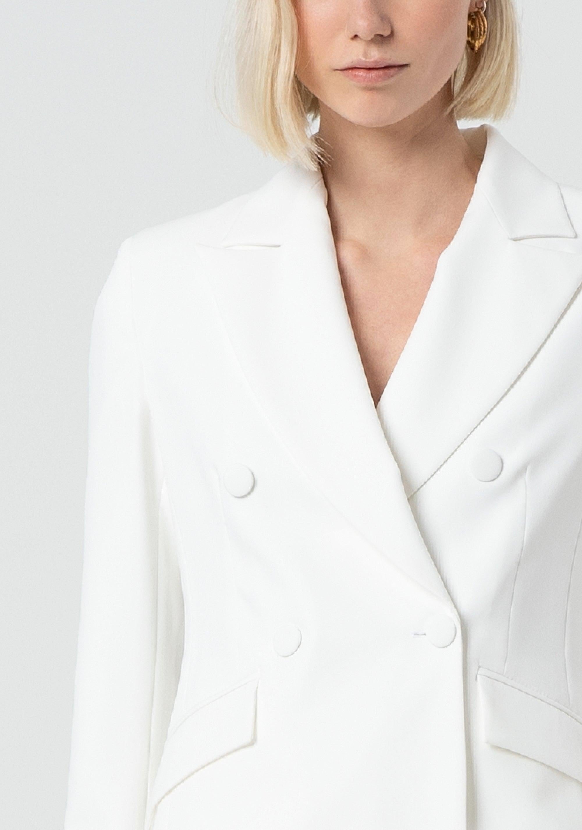Blazer aderente doppiopetto cream