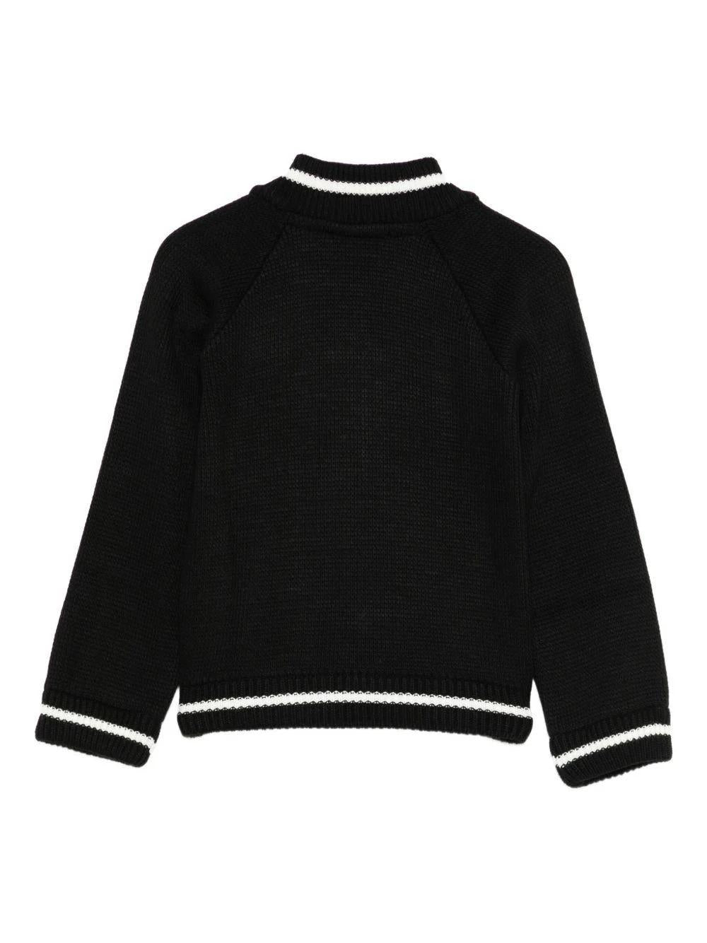 Vicolo cardigan con aplplicazioni 3141OW00328 BLACK/MILK VICOLO 