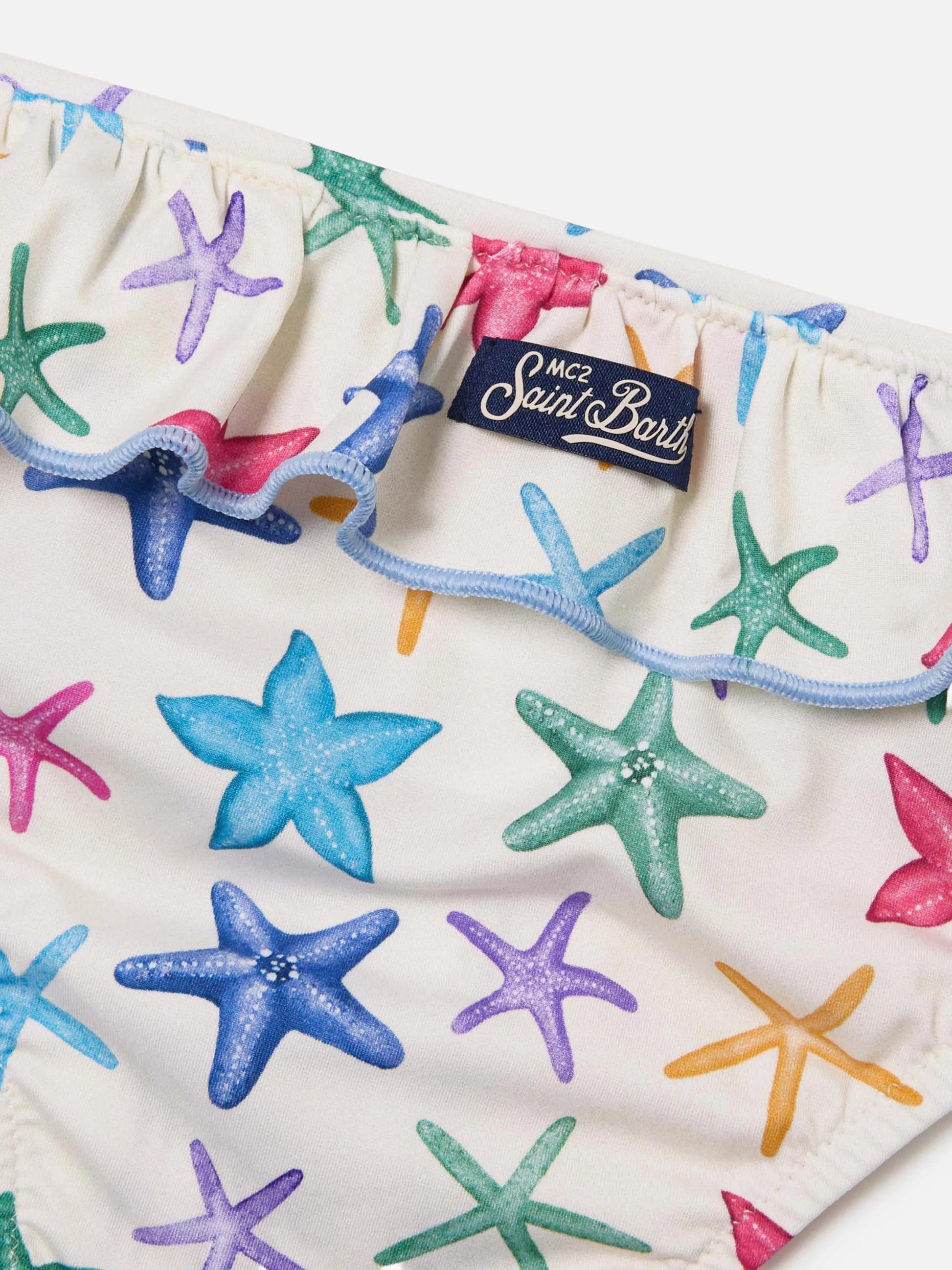 Slip mare Melly panna con stampa stelle marine MELL001 00578L MC2 SAINT BARTH 