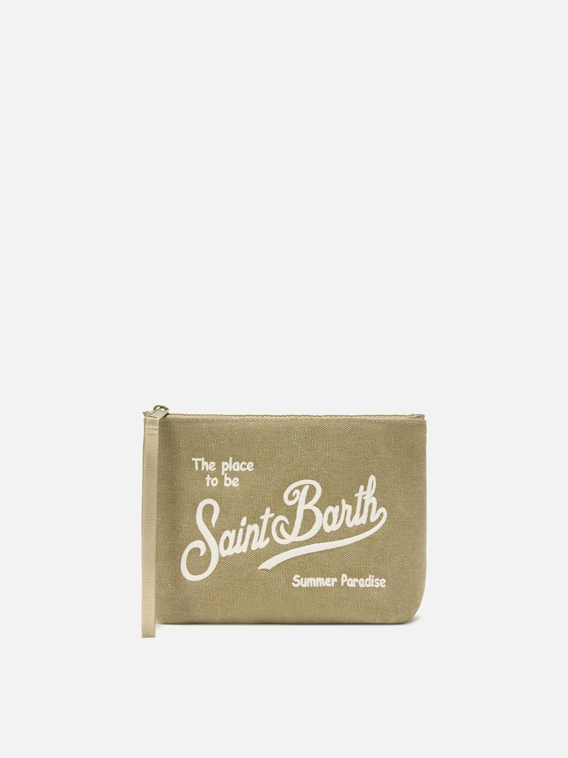 Aline Pochette in canvas BEIGE<BR/> ALI0047 00294L MC2 SAINT BARTH 