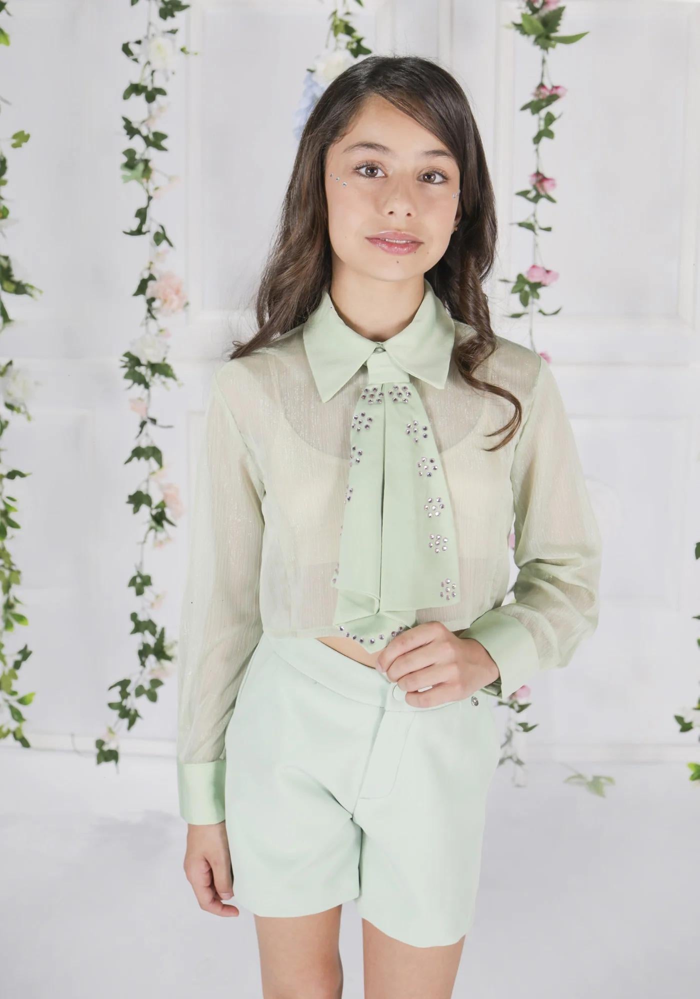 Shorts Fun & Fun bambina Menta FNCJSO02857 MINT Fun fun couture 
