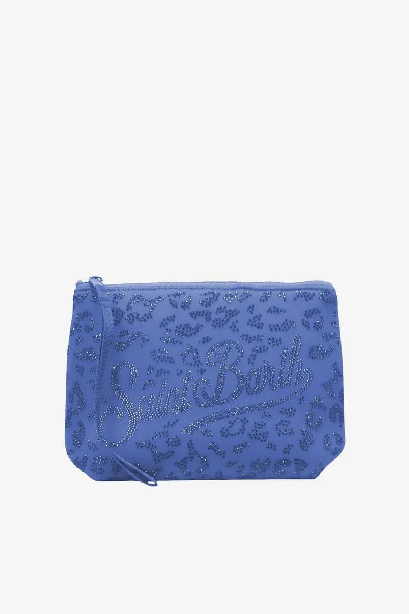 Mc2 Saint Barth<BR/>Pochette Aline con stampa leopardata e strass ALI0032 08747L MC2 SAINT BARTH 