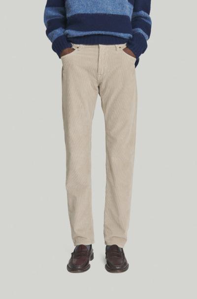 Roy Rogers pantalone in velluto modello Dapper colore mastic RRU90007P4600112 C0134 ROY ROGER'S 