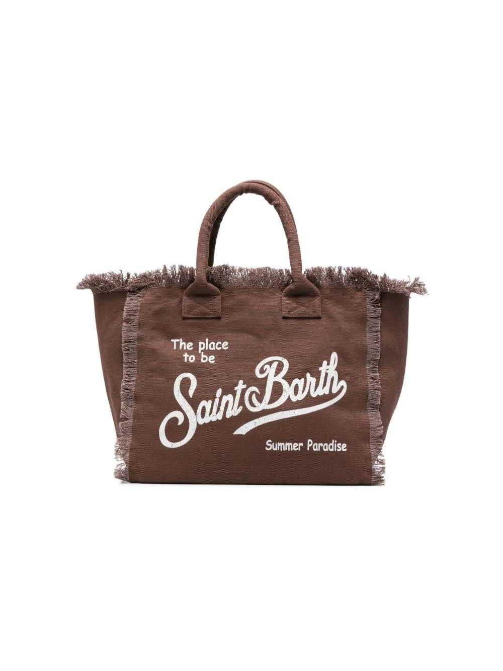 Borsa Vanity MC2 Saint Barth marrone con logo a contrasto VANI00100098L VANI001 00098L MC2 SAINT BARTH 