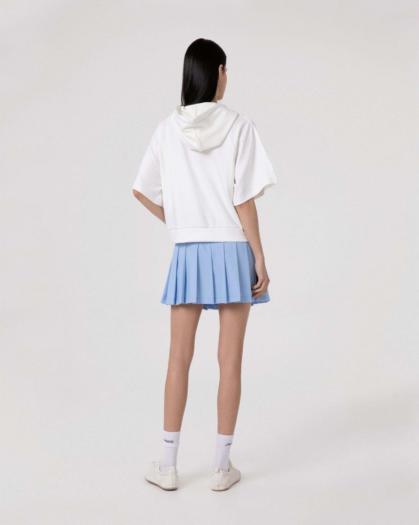 Felpa Cappuccio In Viscosa A M/M Con Inserti In Raso  Off White HINNOMINATE HMABW02403-TMTM0017 BI02 HINNOMINATE 