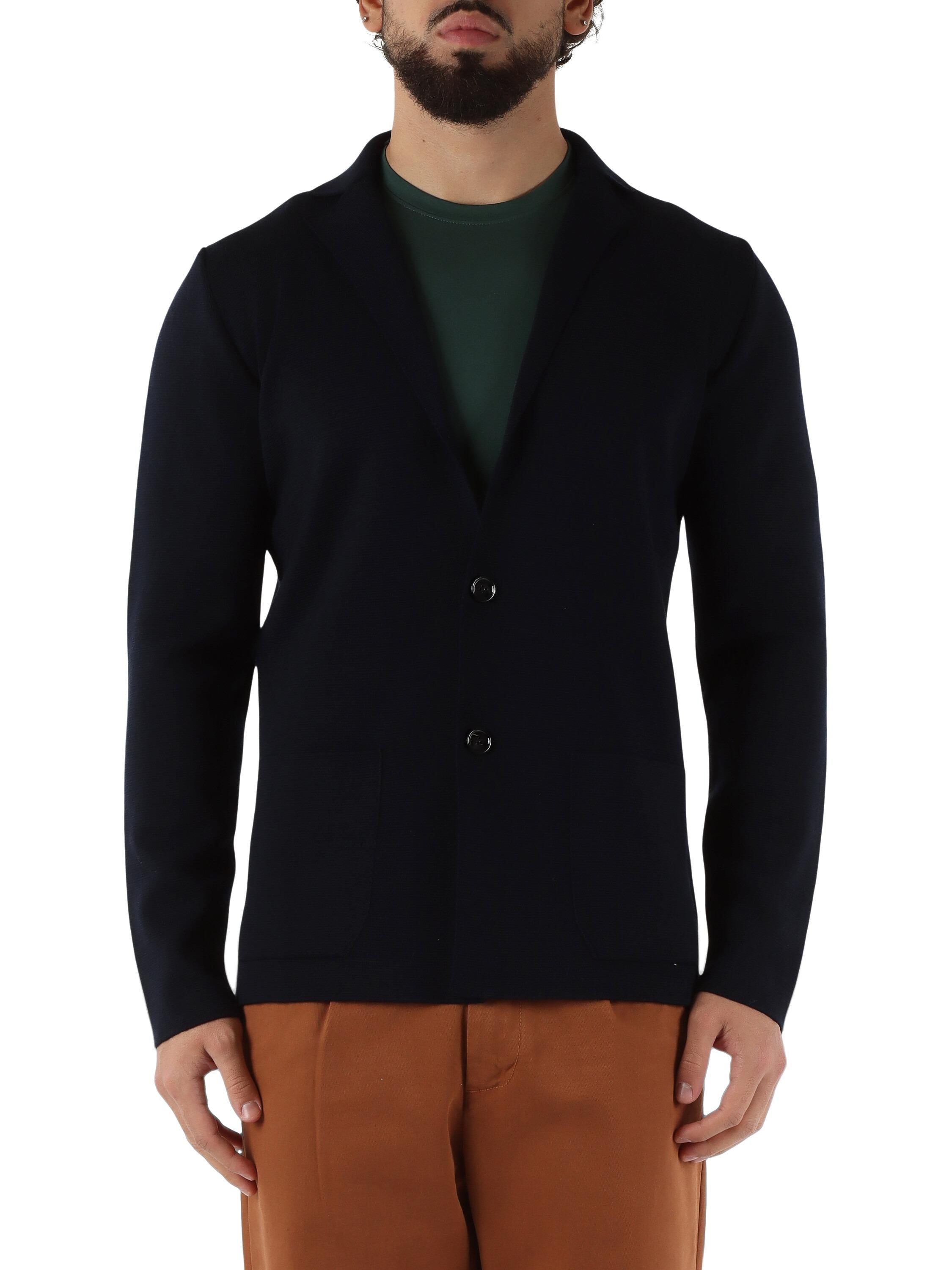 DIKTAT<BR/>Giacca in maglia di misto lana DK97112 BLU NOTTE DIKTAT 