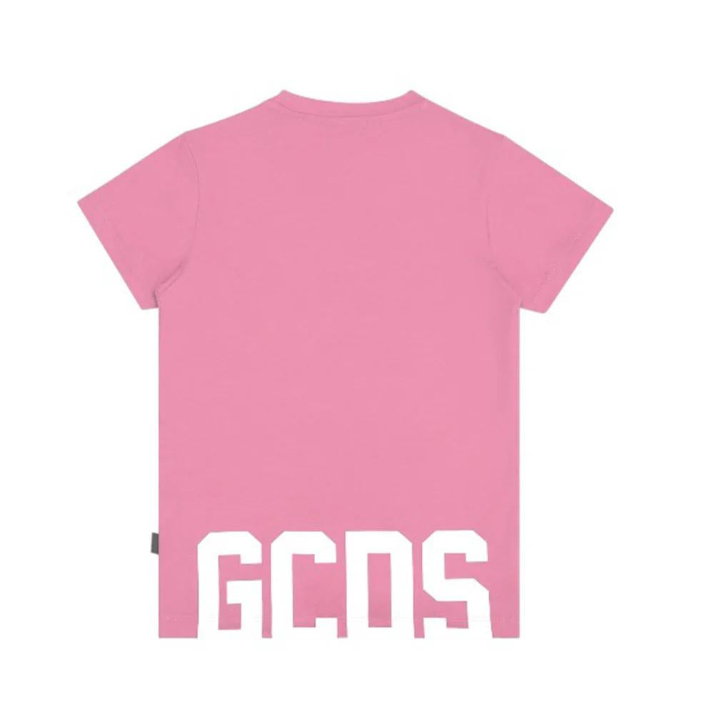 T-shirt low band logo unisex GCDS kids fucsia in cotone B2JU2332BA3 59 GCDS 