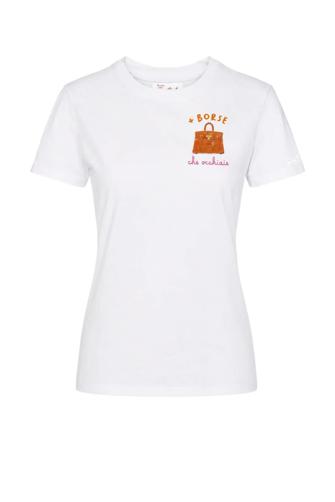 MC2 Saint Barth T-shirt Donna Borse Occhiaie Strass EMI0001 08579L MC2 SAINT BARTH 