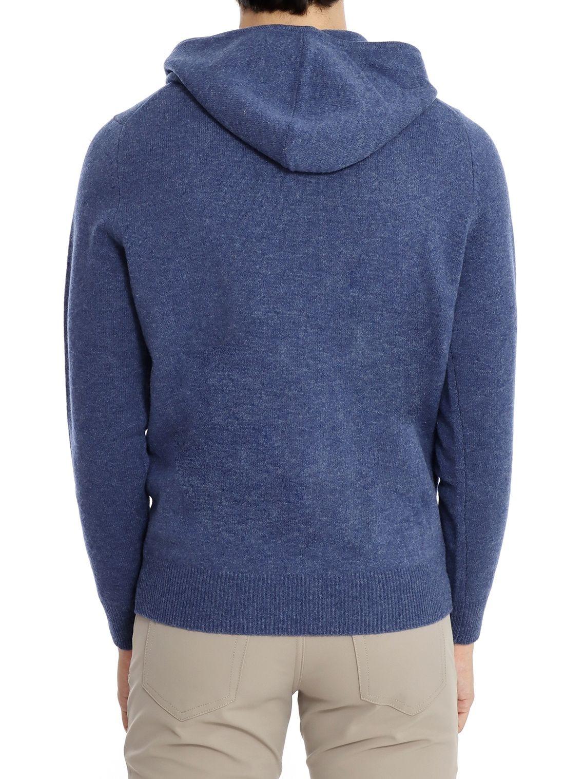 Mc2 Saint Barth  MAHONY LAMBSWOOLHOODED KNIT  DENIM MAH0002 00059I MC2 SAINT BARTH 