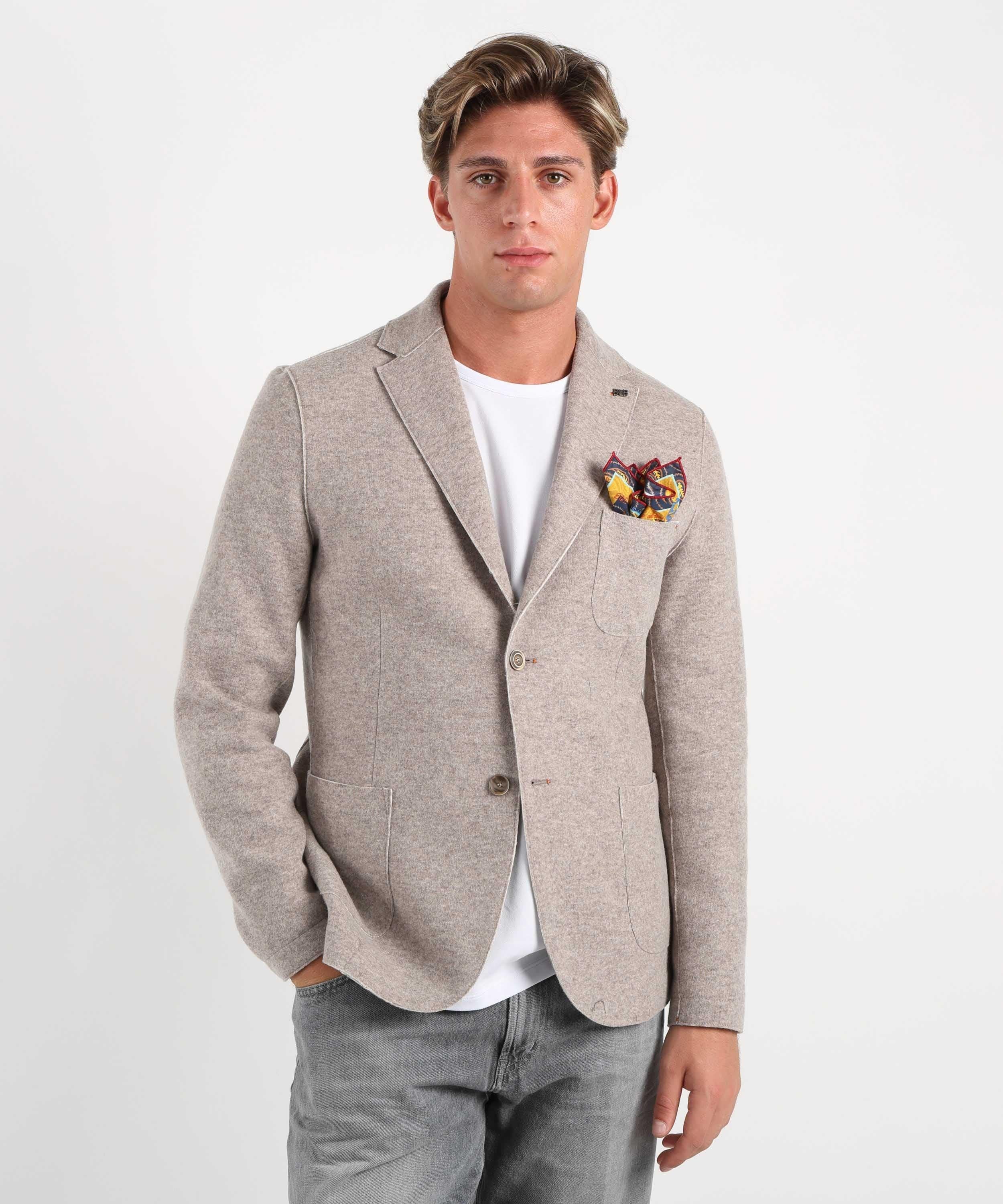 BOB giacca monopetto lana Beige SOFT139-T139 COL.1 BOB 