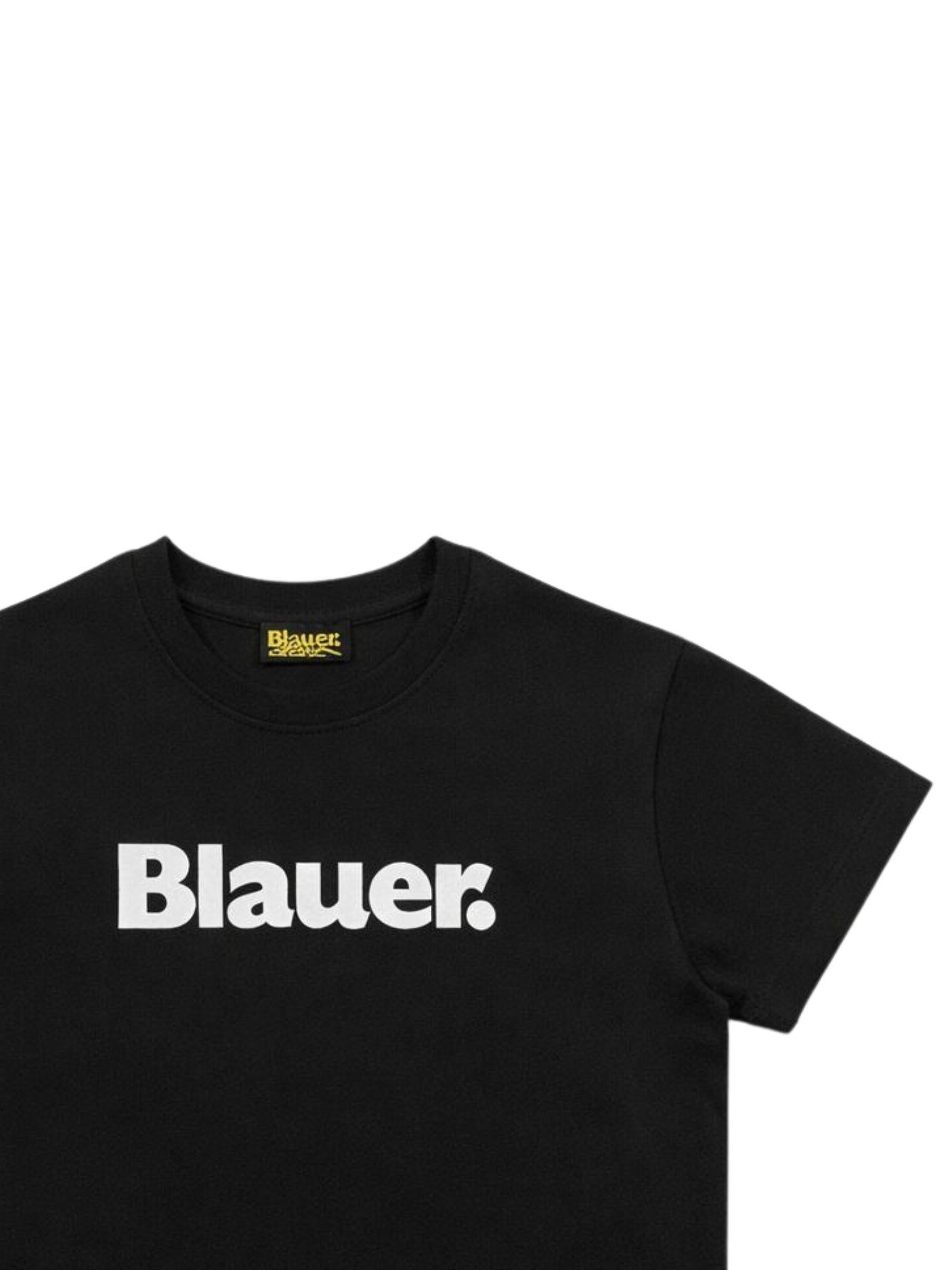 BLAUER T-shirt unisex nera in cotone hardy junior 26SBLKH02525-007558 999 BLAUER 