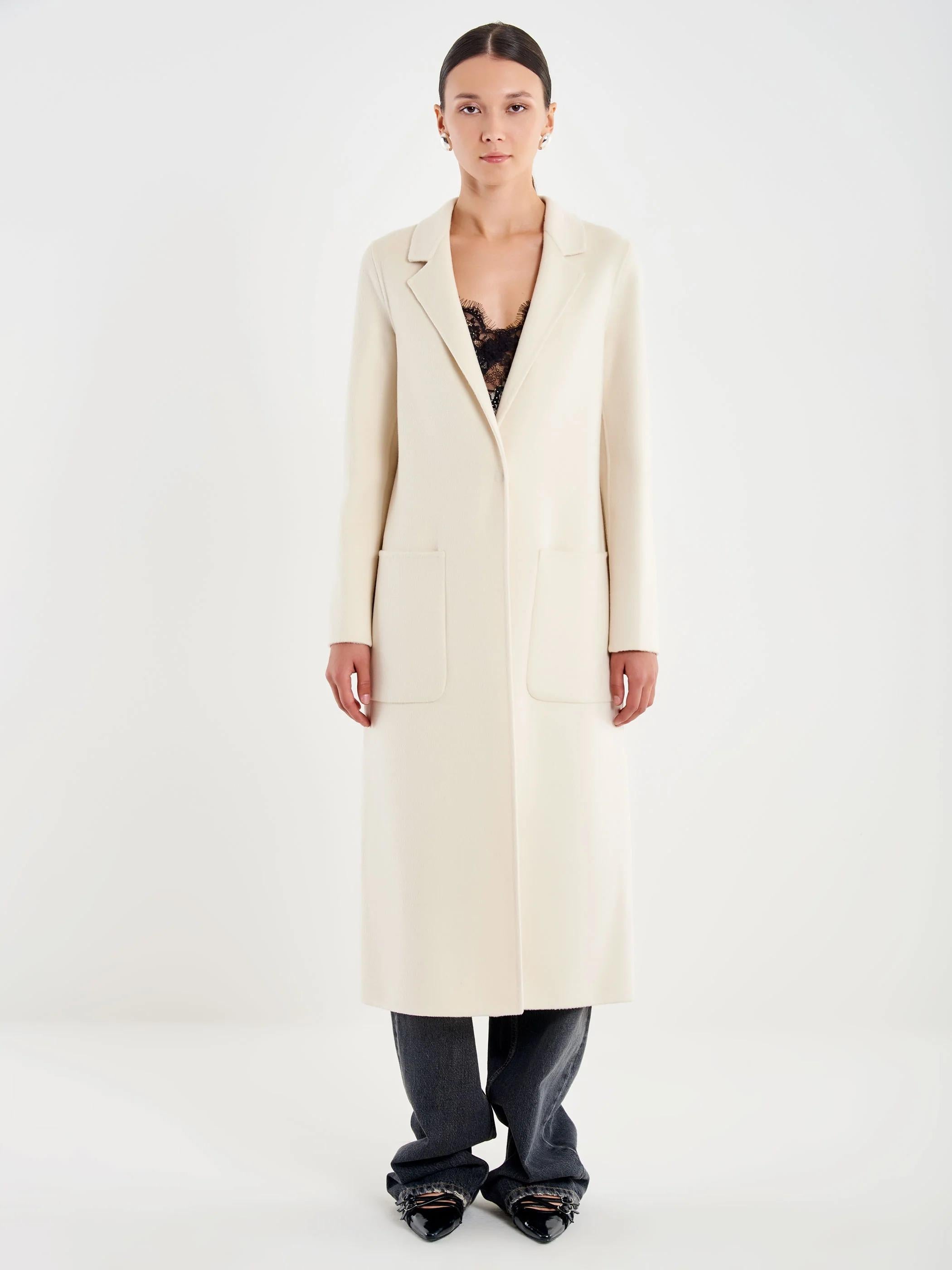 Cappotto Basic Monopetto panna TF0002 PANNA VICOLO 