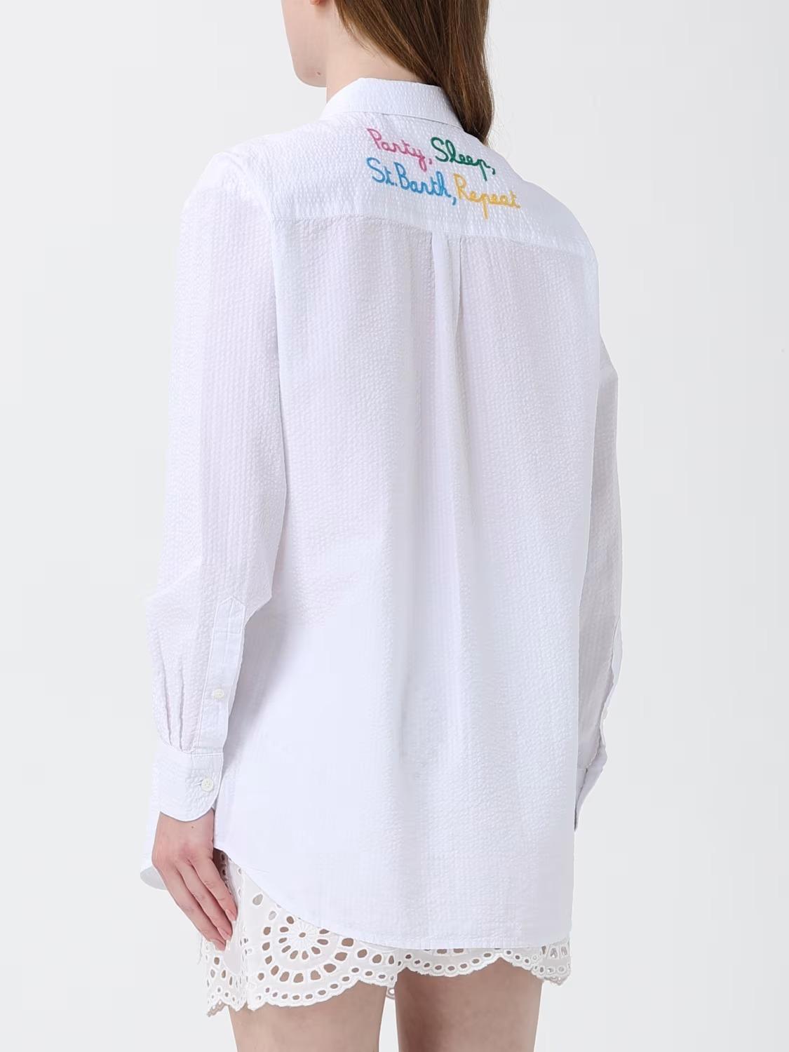Camicia Mc2 Saint Barth BRIG001 00799L da donna bianca. BRIG001 00799L MC2 SAINT BARTH 