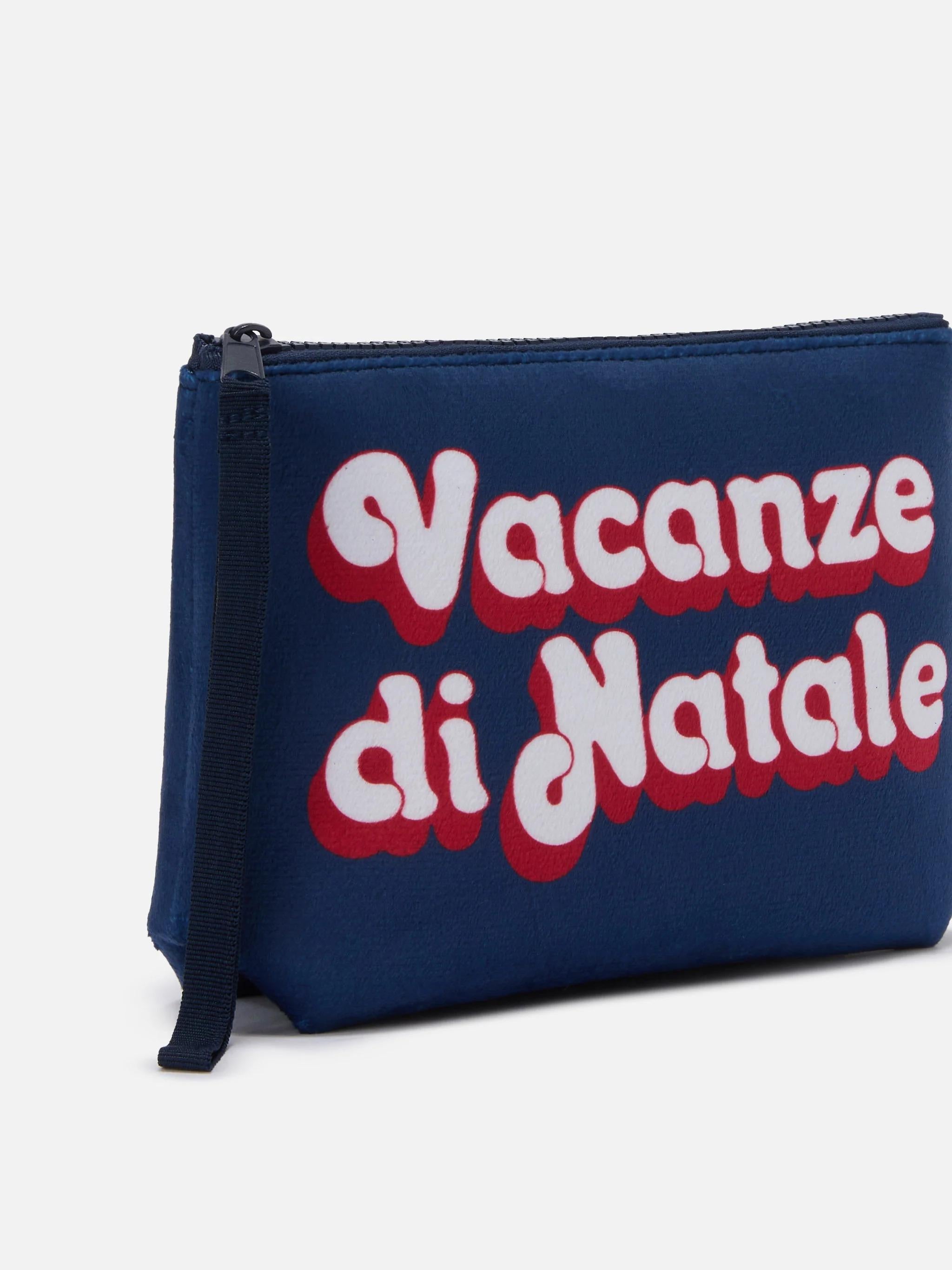 Pochette Aline effetto lana con stampa Vacanze di Natale | VACANZE DI NATALE SPECIAL EDITION ALI0002 00013I MC2 SAINT BARTH 