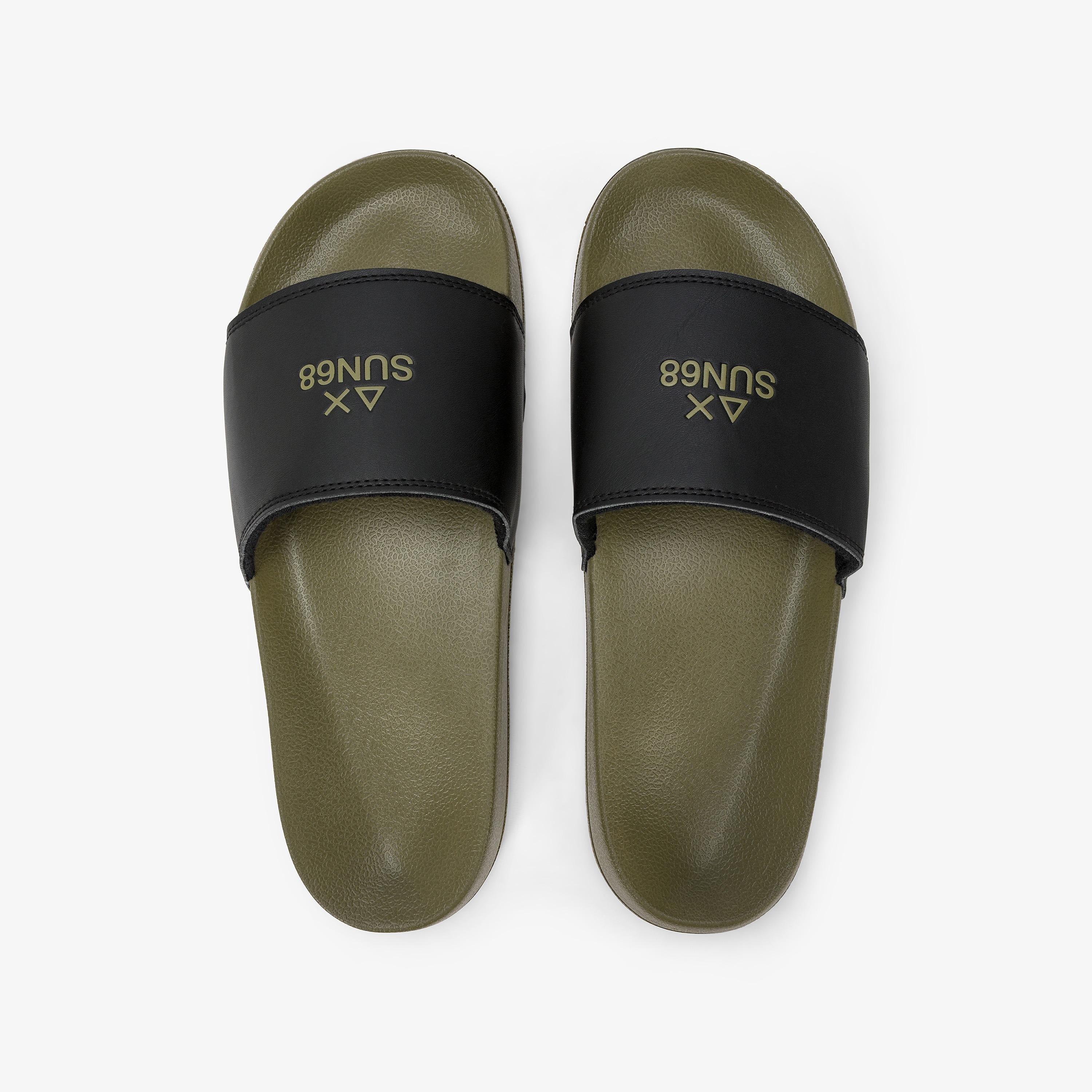 SUN68 Beach slippers Militare/Nero X36101 1911 SUN 68 
