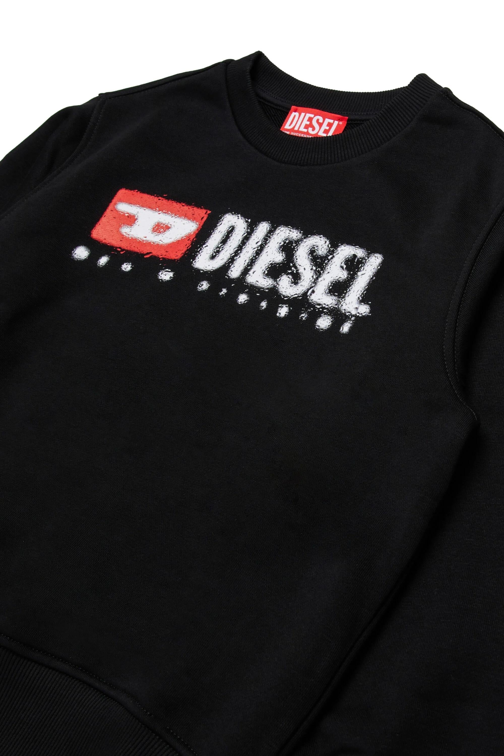 Felpa diesel bambino sdrops over nera J02483-KYAZ3 K900 DIESEL 