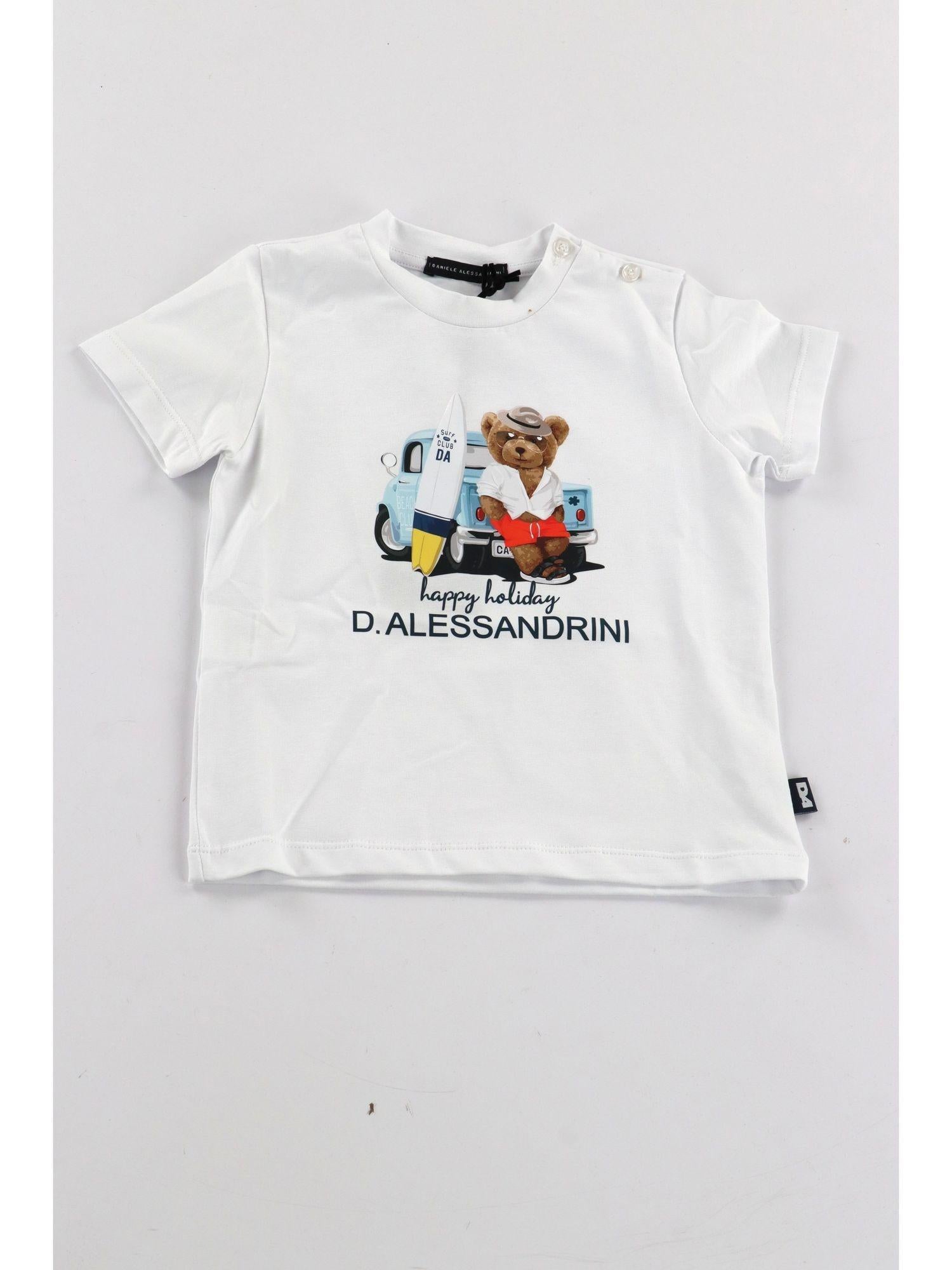 T-shirt Daniele Alessandrini 1296M00328 da bambino bianca 1296M00328 WHITE DANIELE ALESSANDRINI 