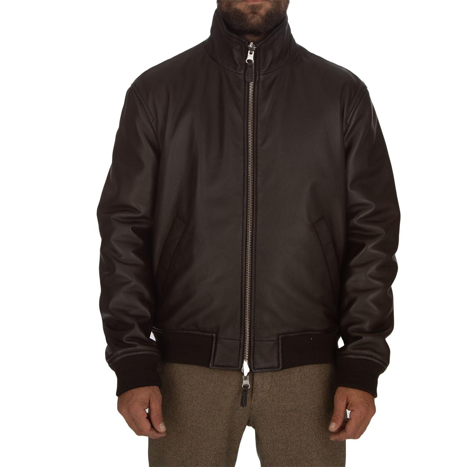 THE JACK LEATHERS | GIACCA TOBIA REVERSIBILE MARRONE BLU TOBR 06 THE JACK LEATHERS 